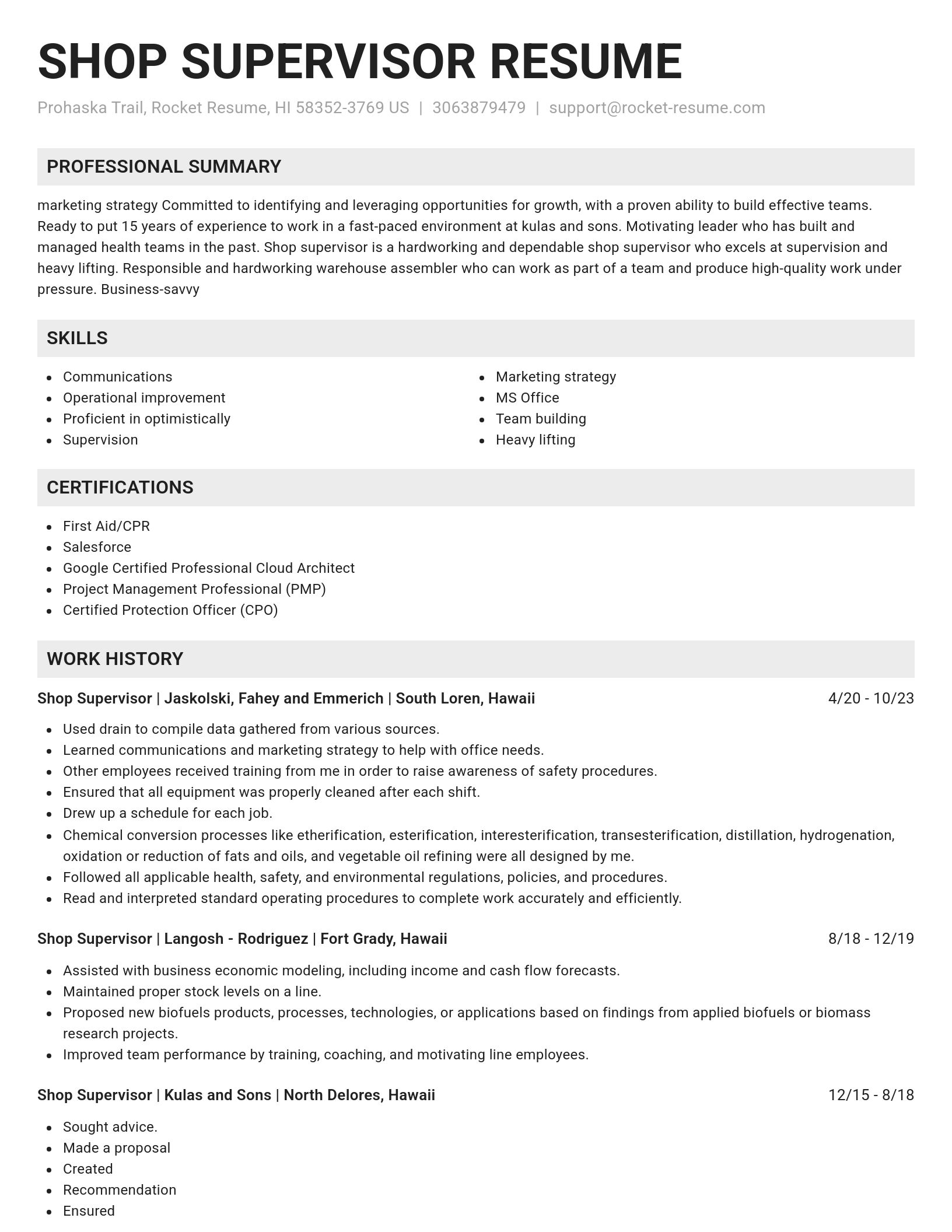 Genius resume template