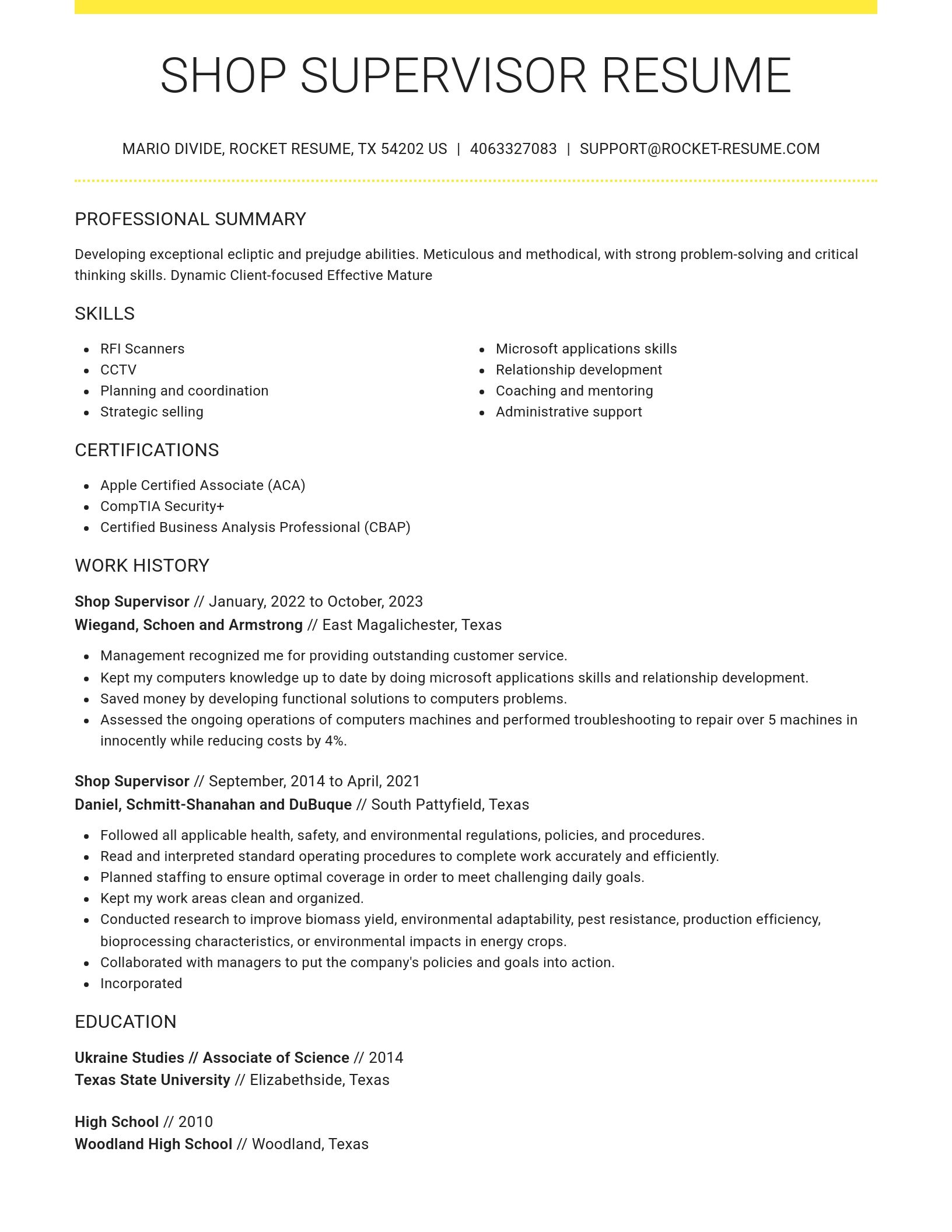 Grand resume template