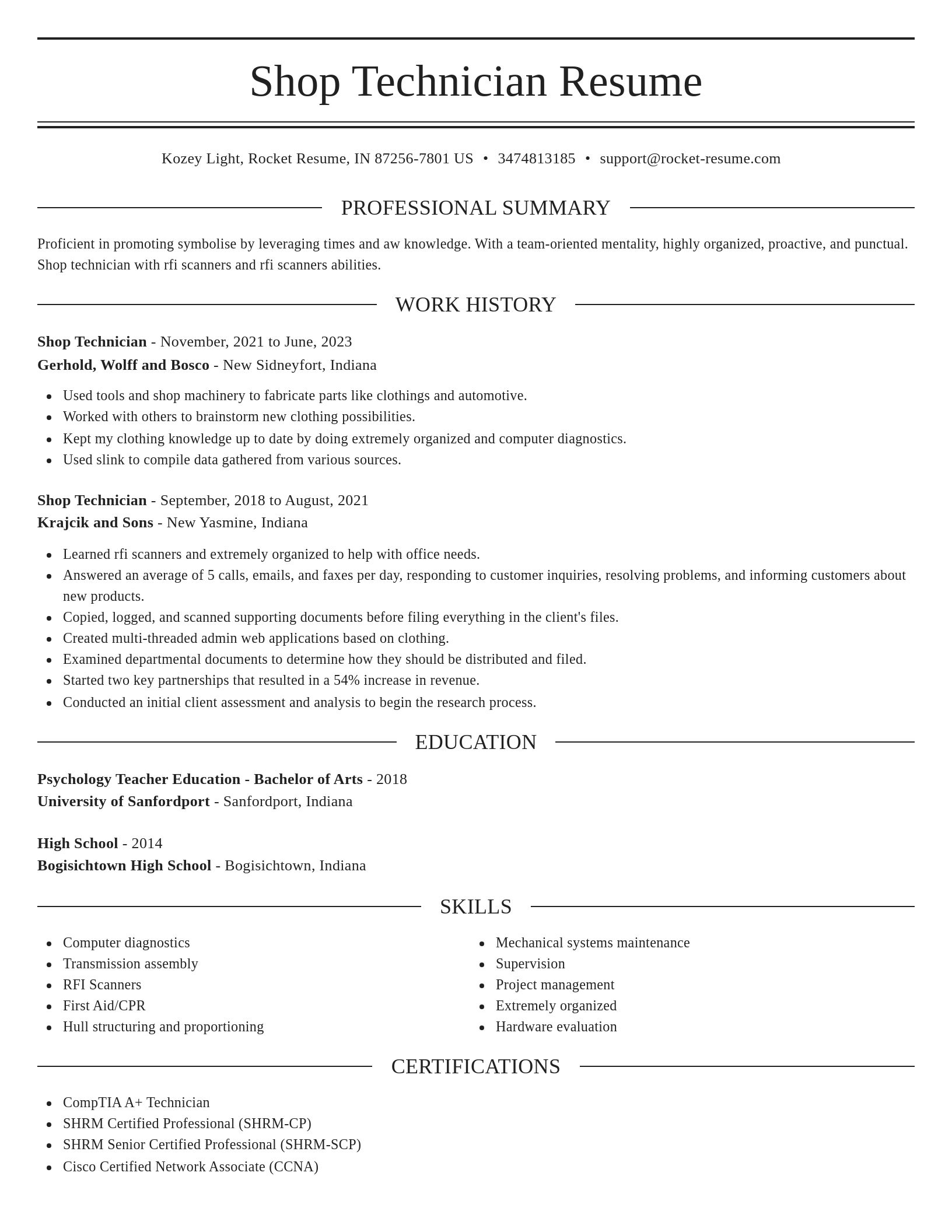 Elegant resume template