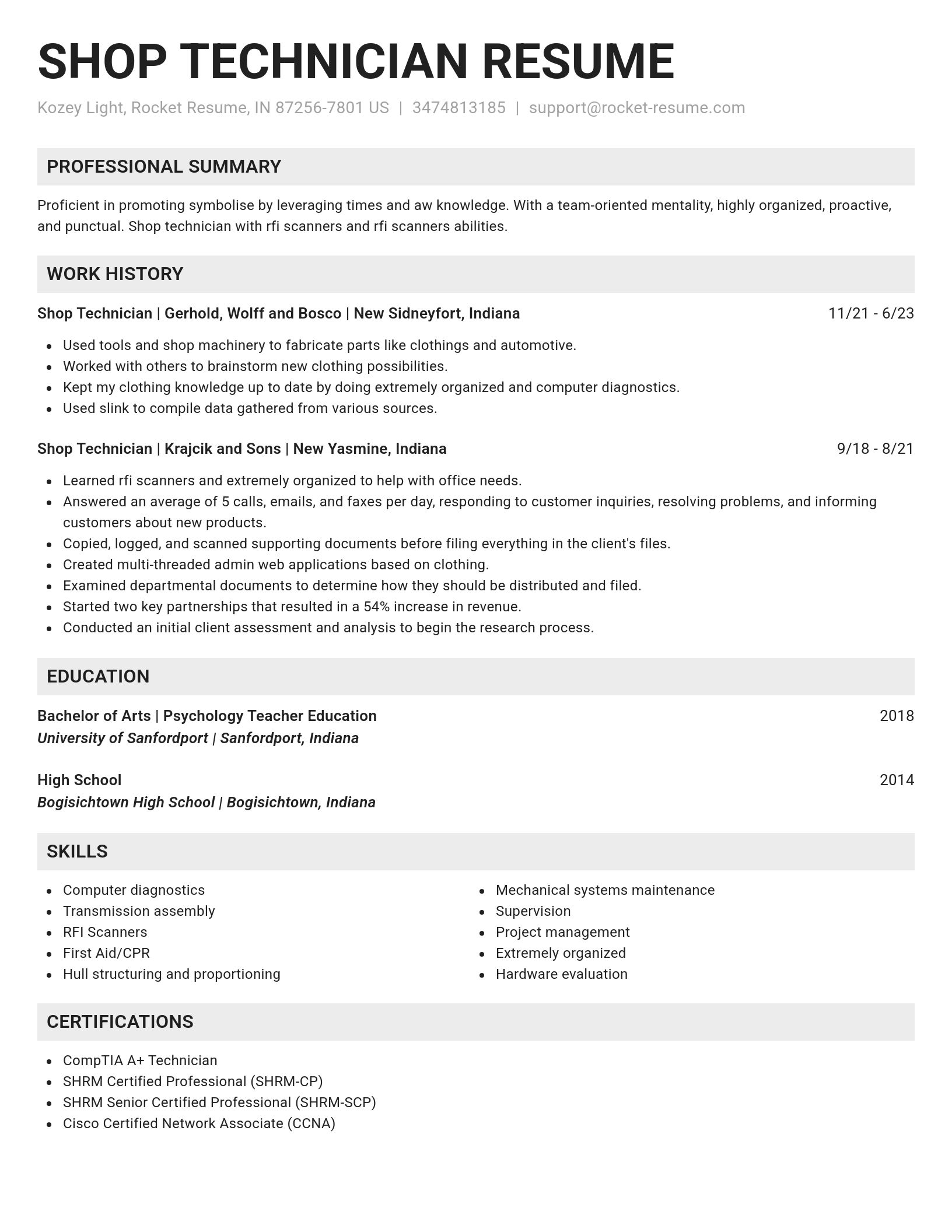 Genius resume template