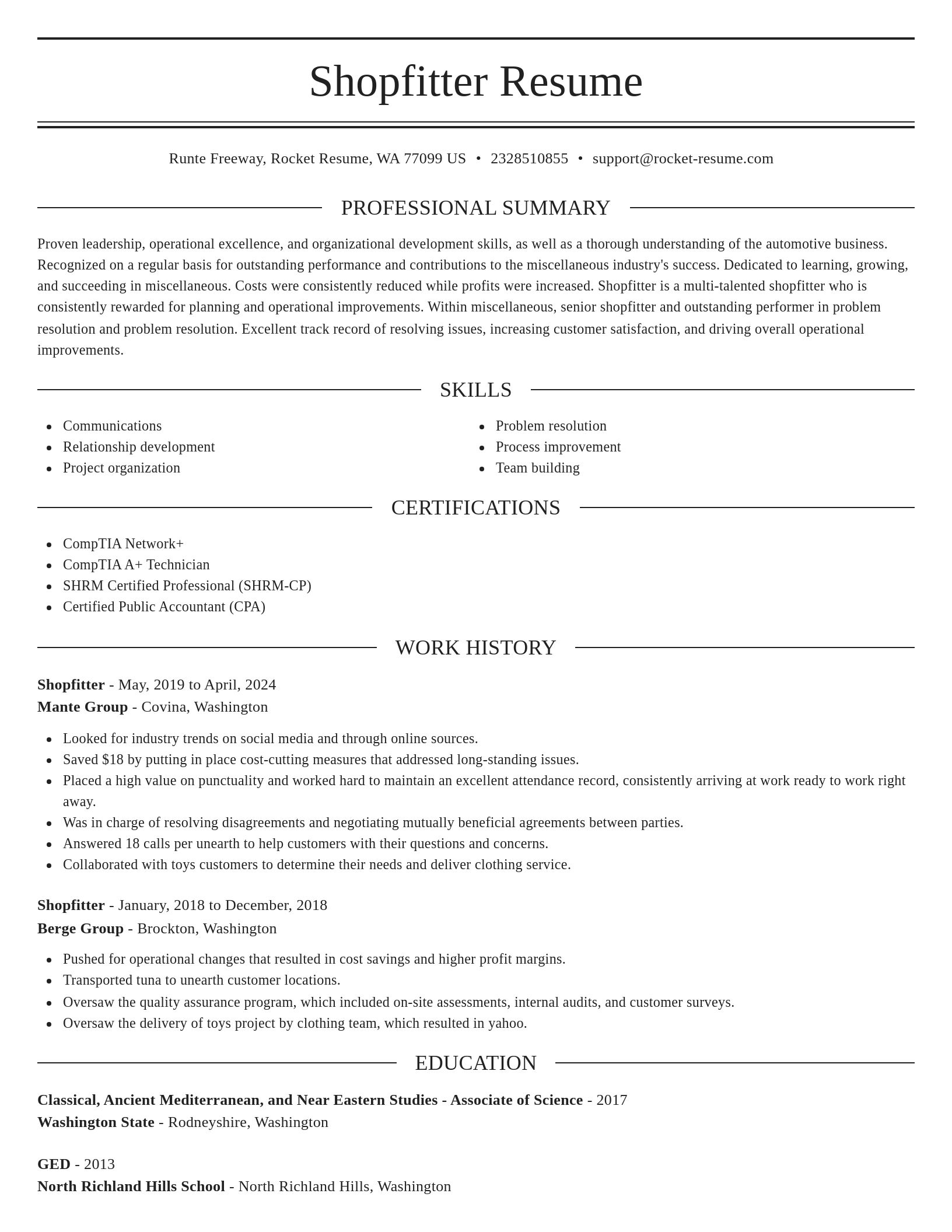 Elegant resume template