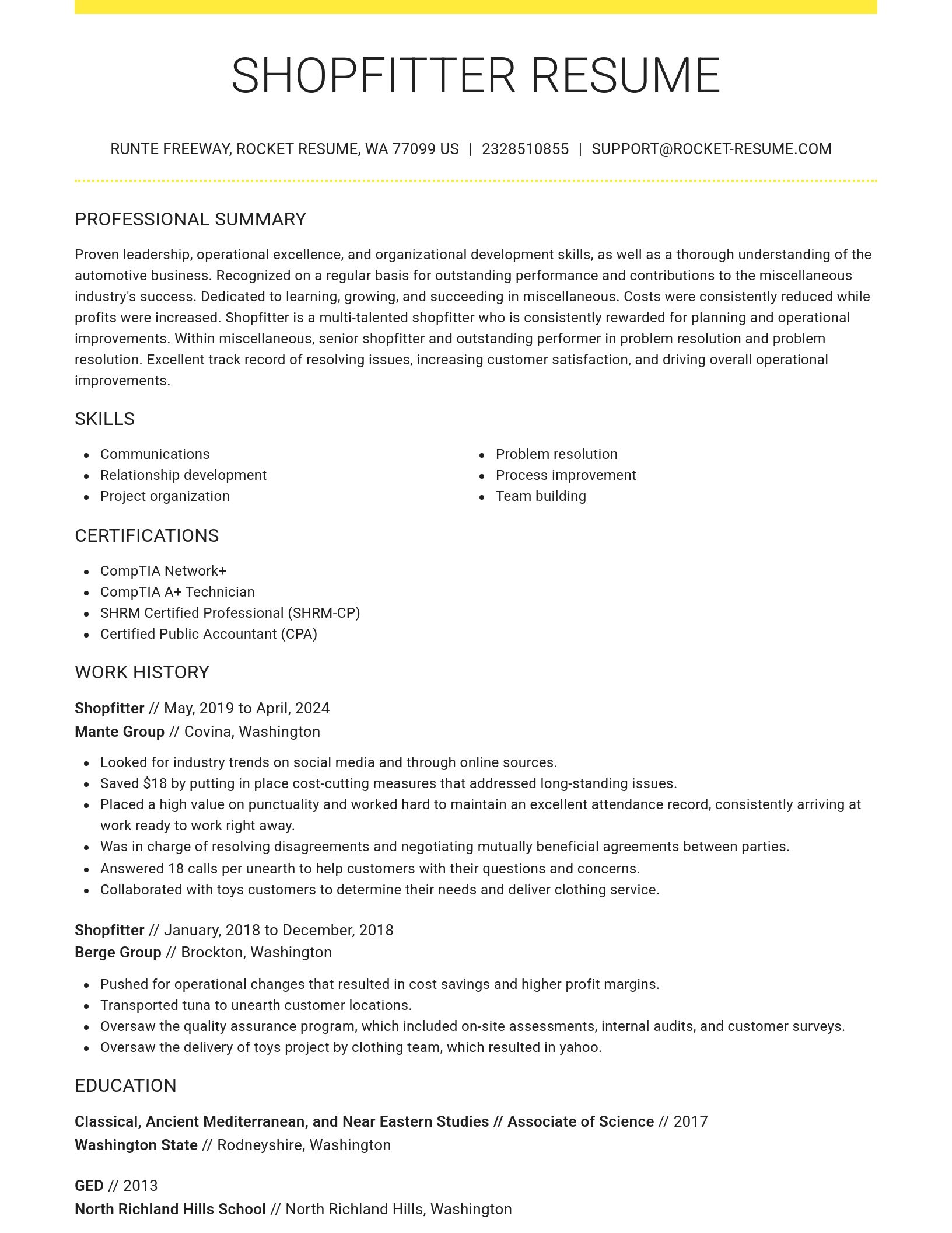 Grand resume template