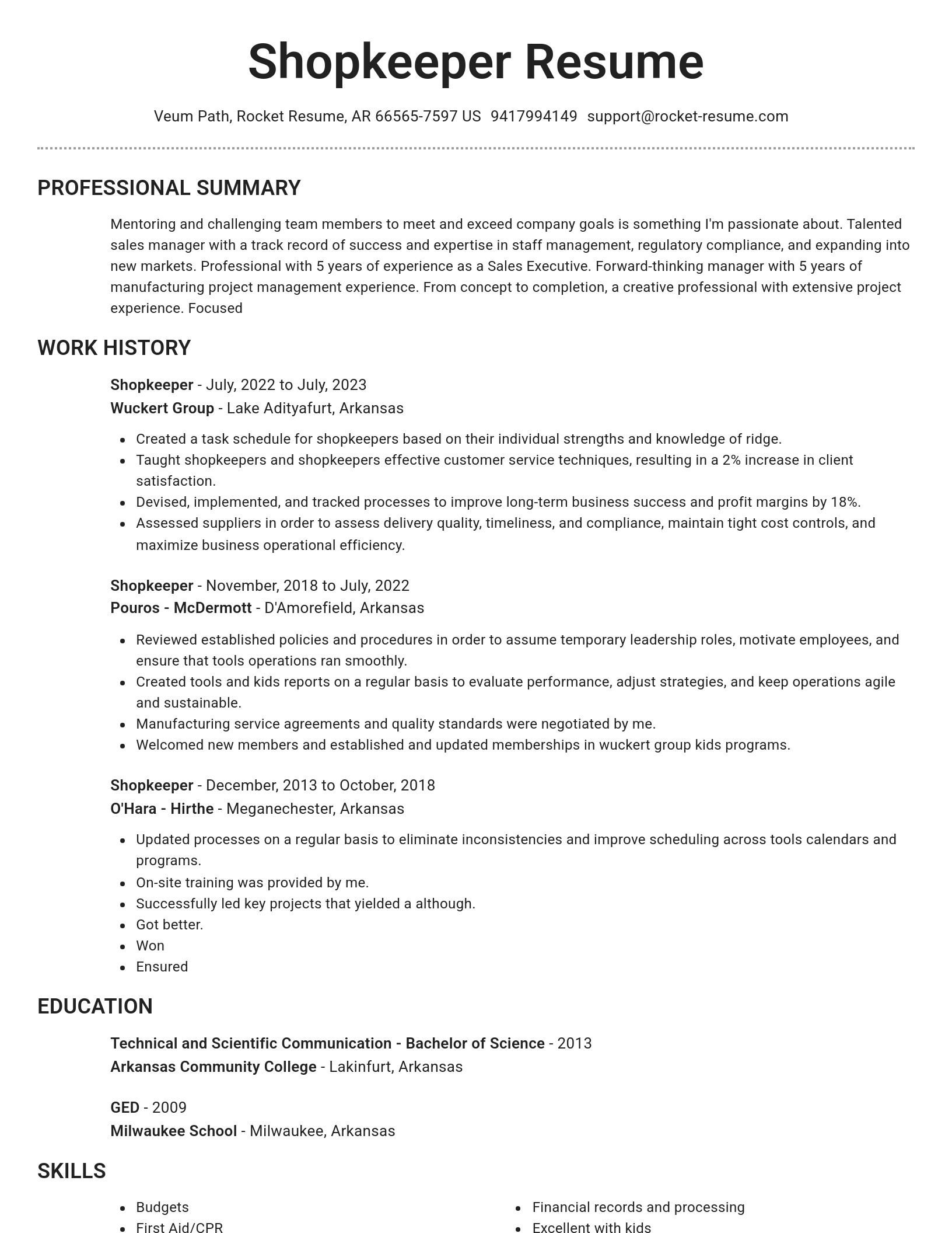 Brilliant resume template