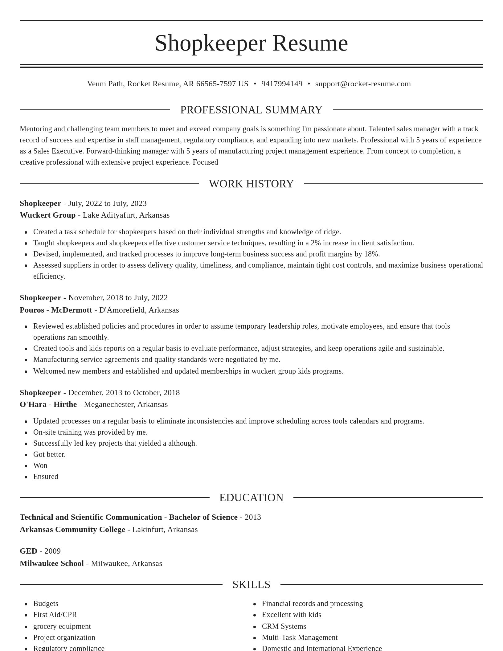 Elegant resume template