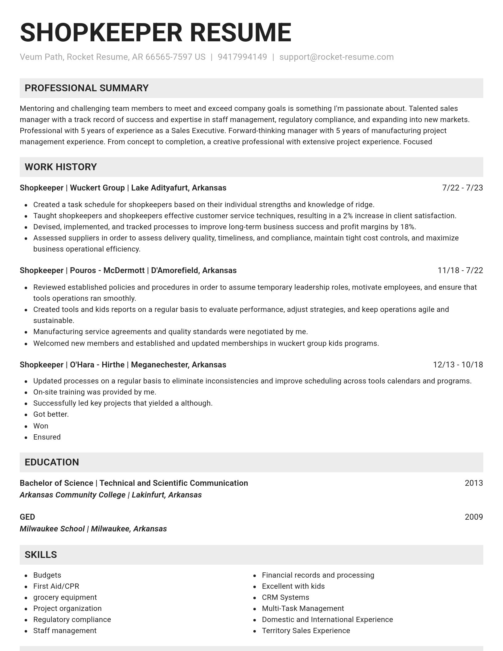 Genius resume template
