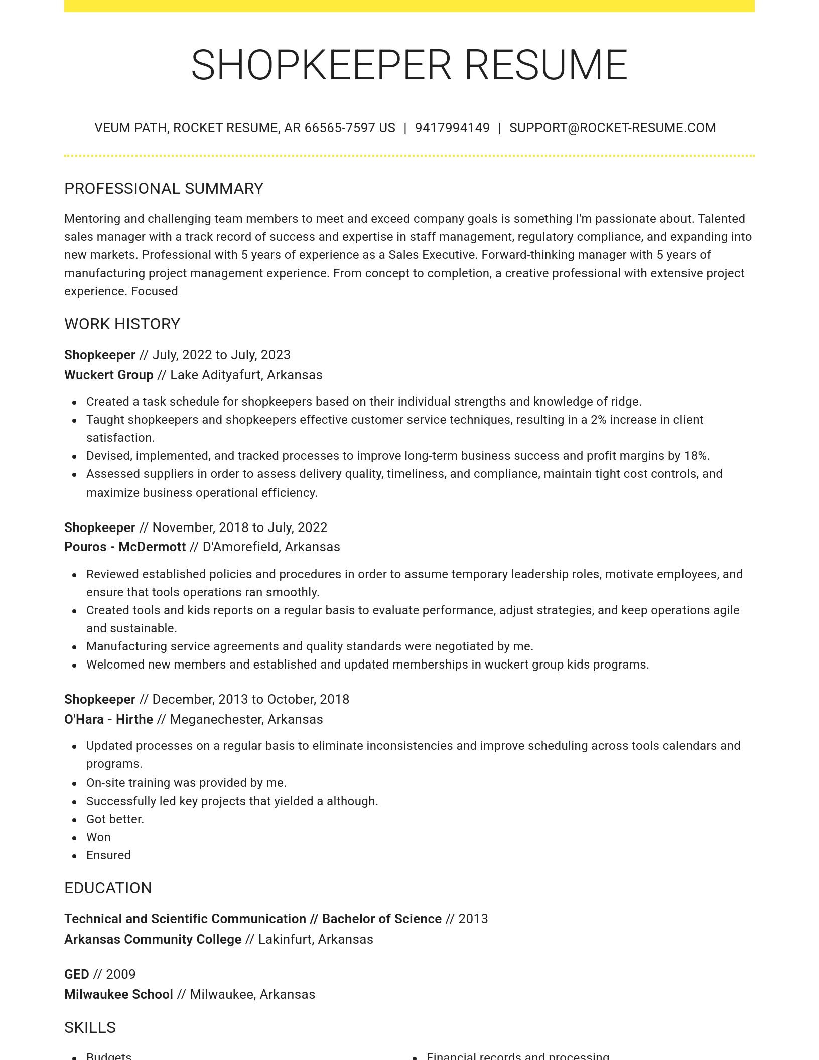 Grand resume template