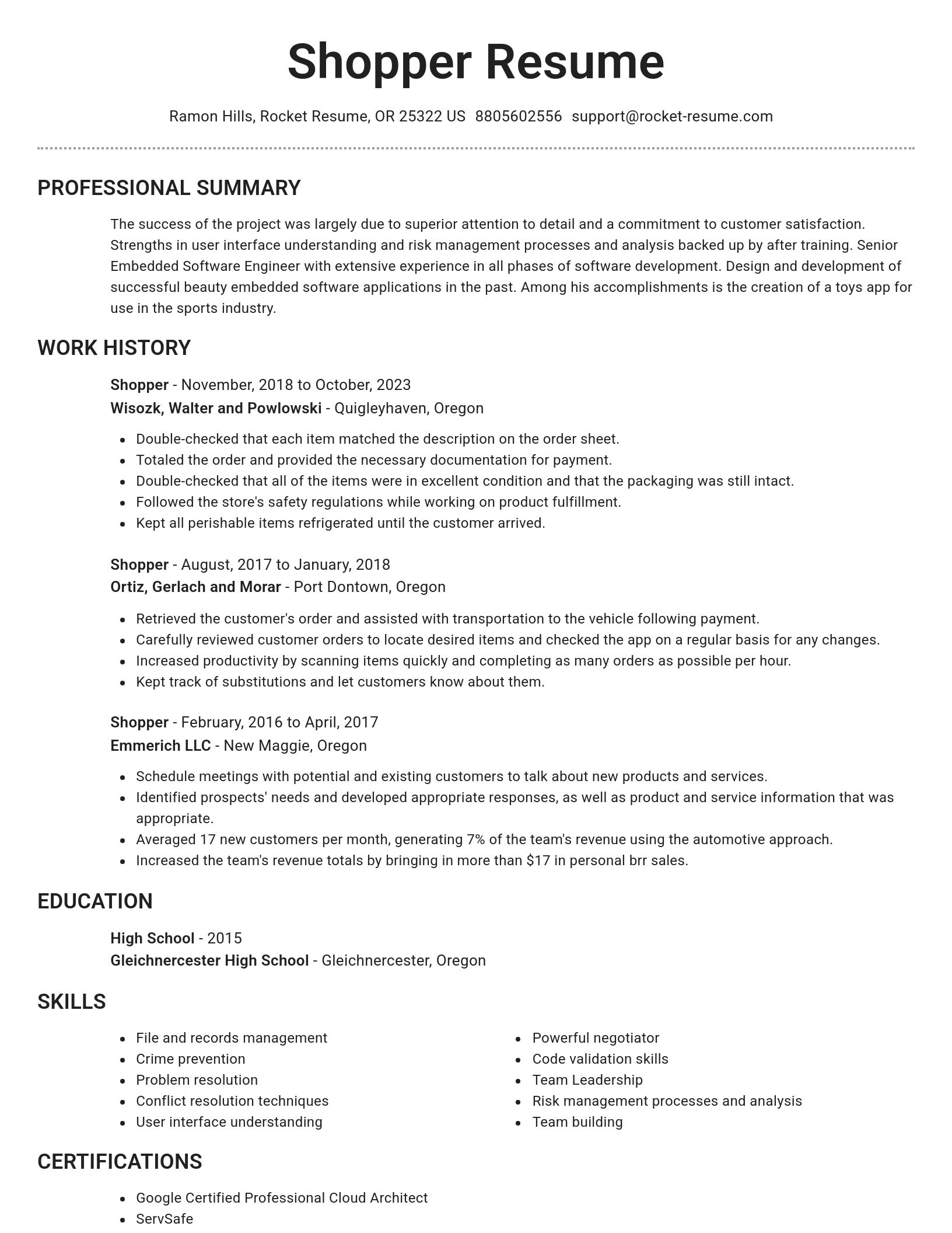 Brilliant resume template