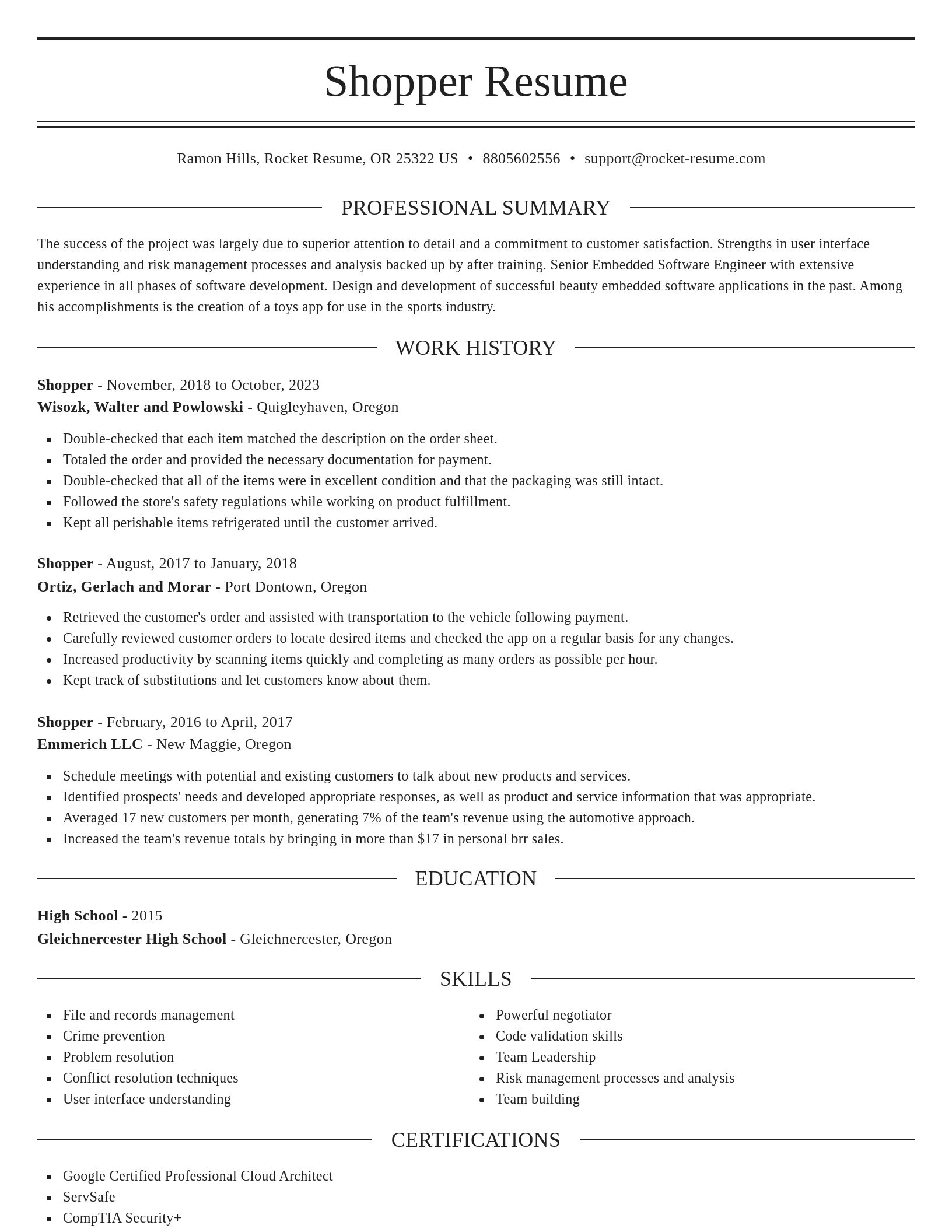 Elegant resume template