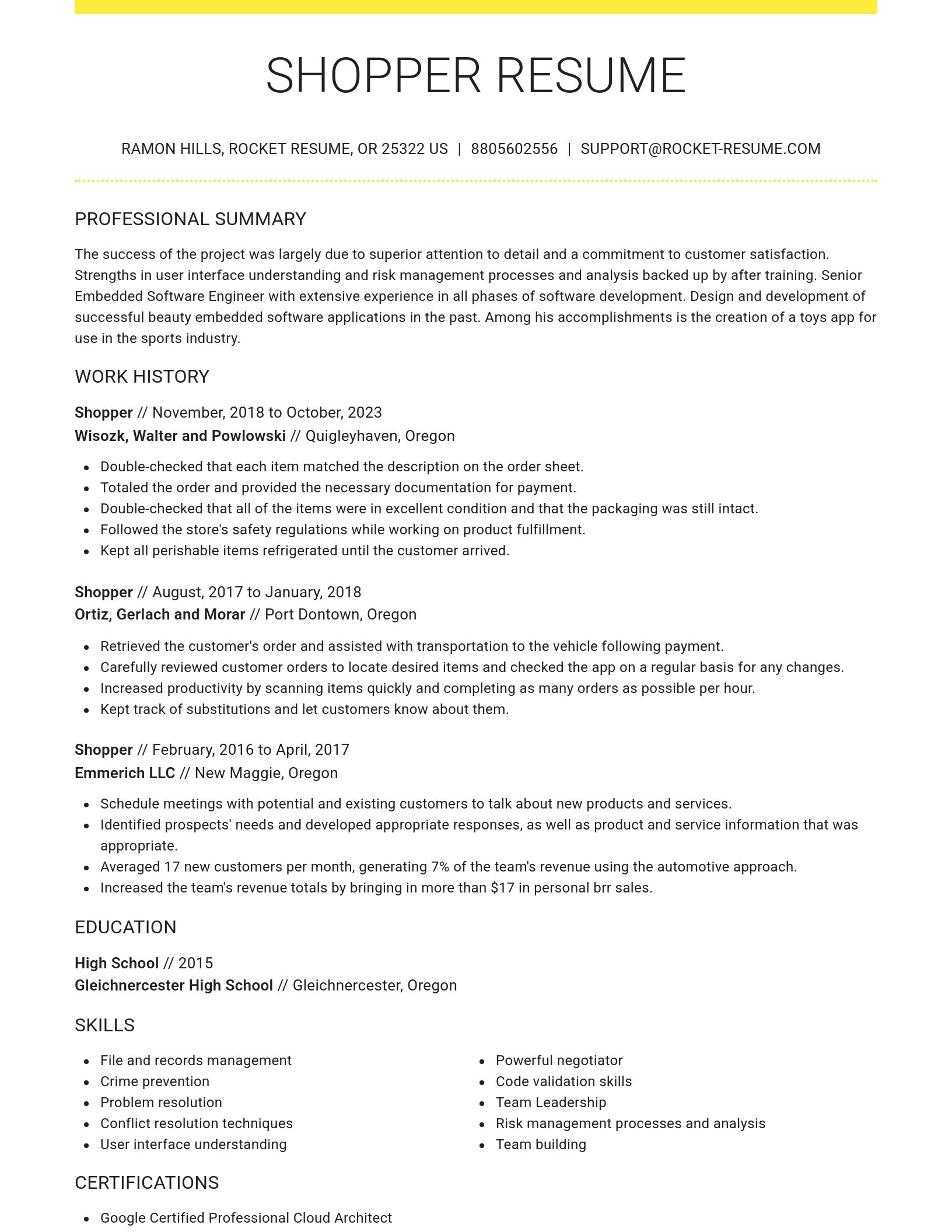 Grand resume template