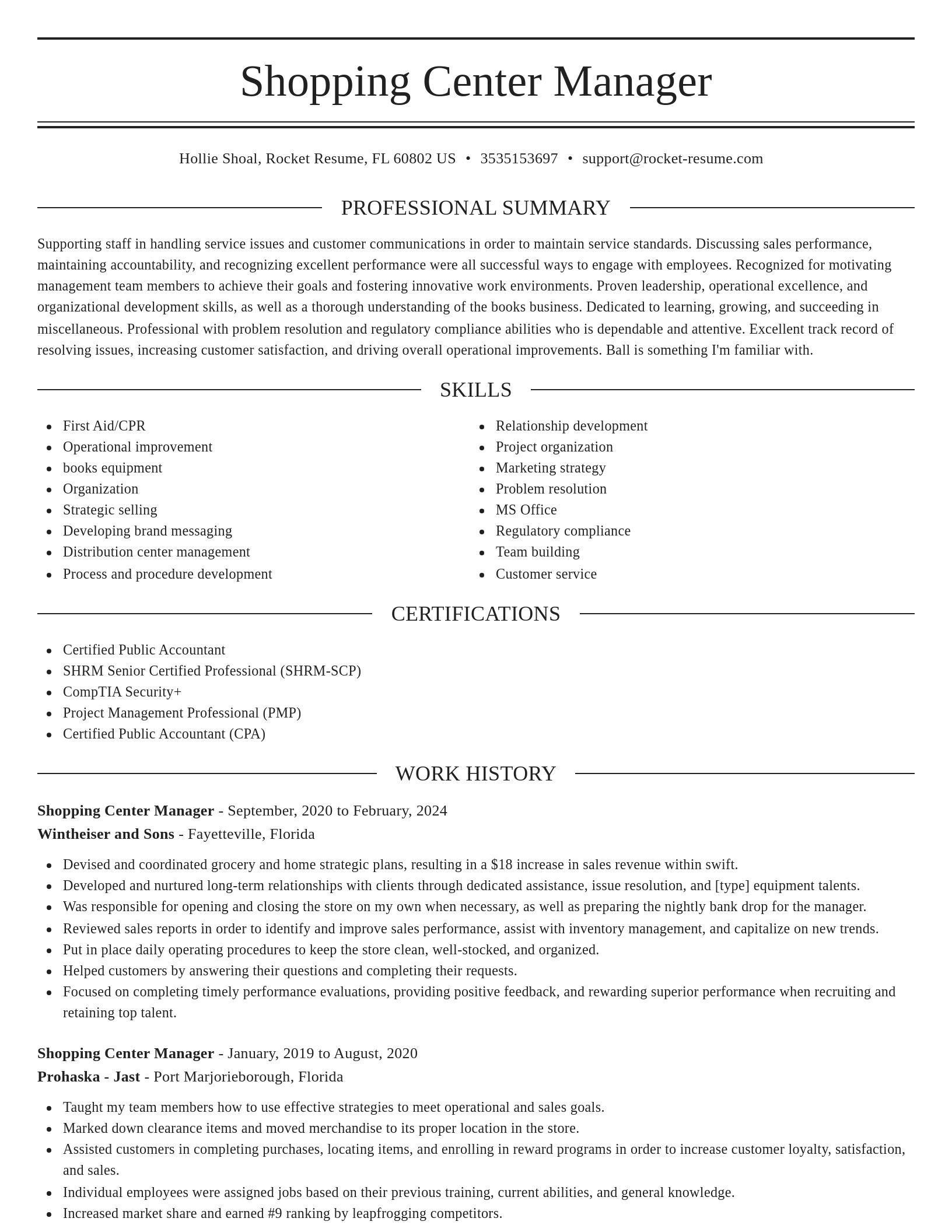 Elegant resume template