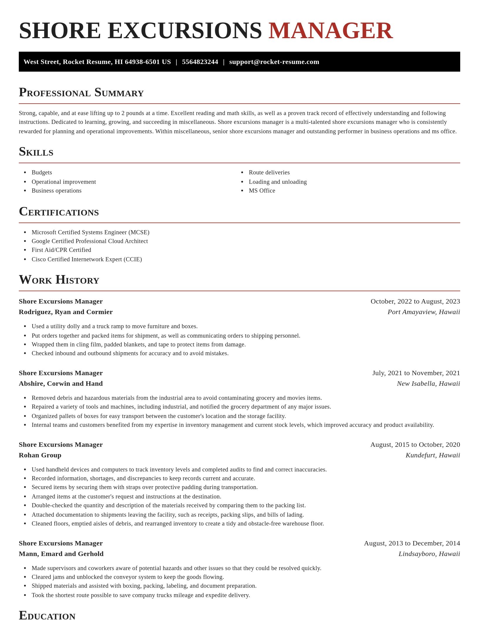 Exquisite resume template