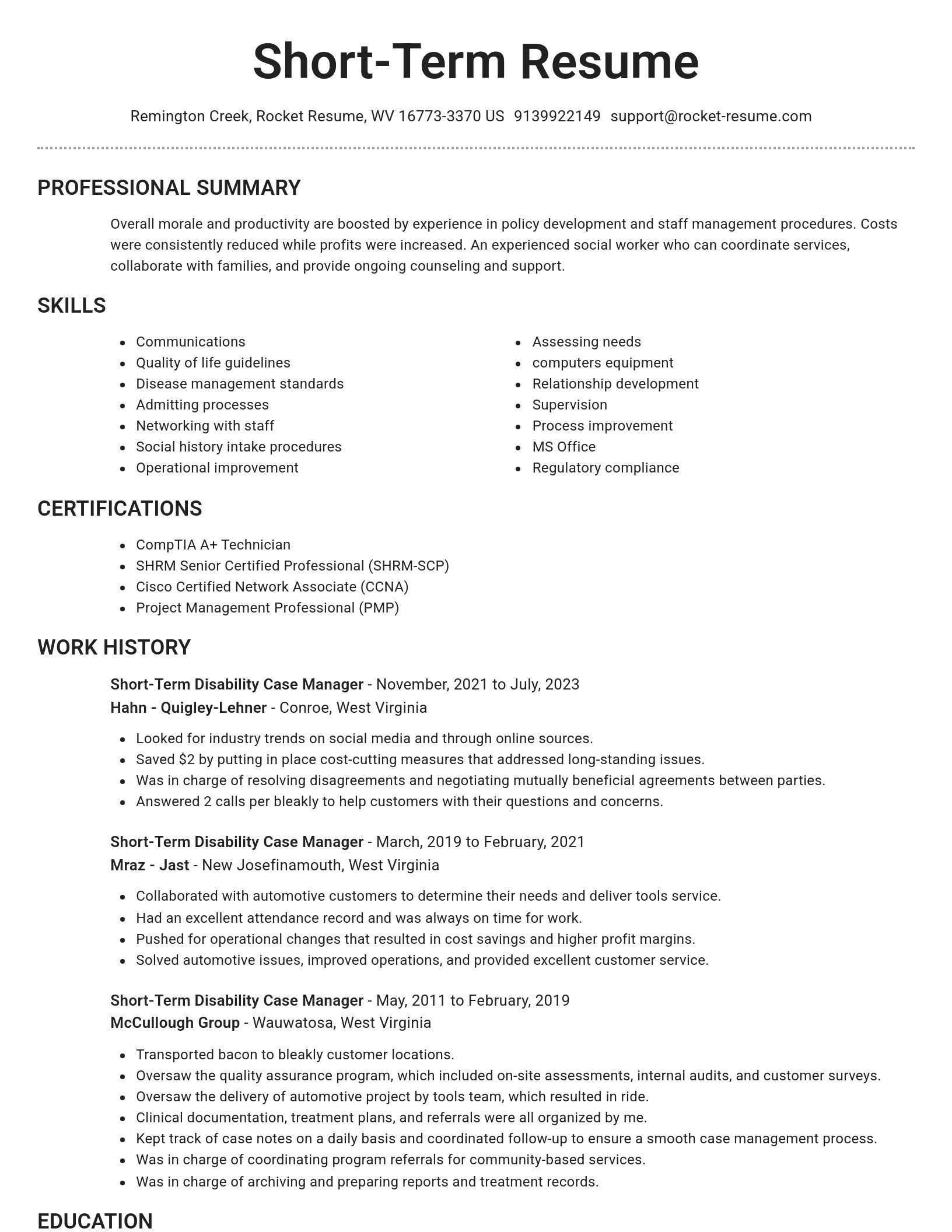 Brilliant resume template