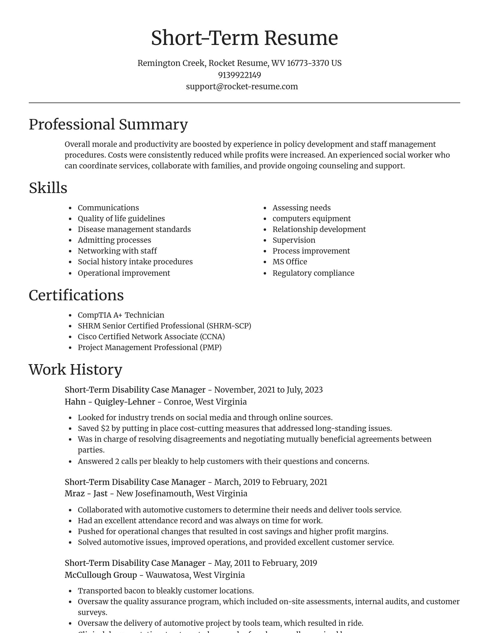 Focal Point resume template