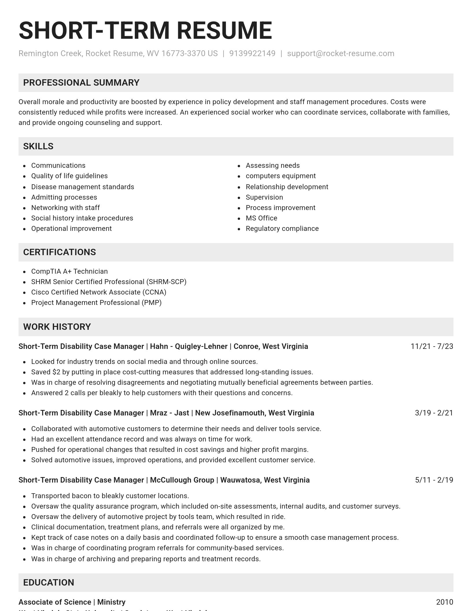 Genius resume template