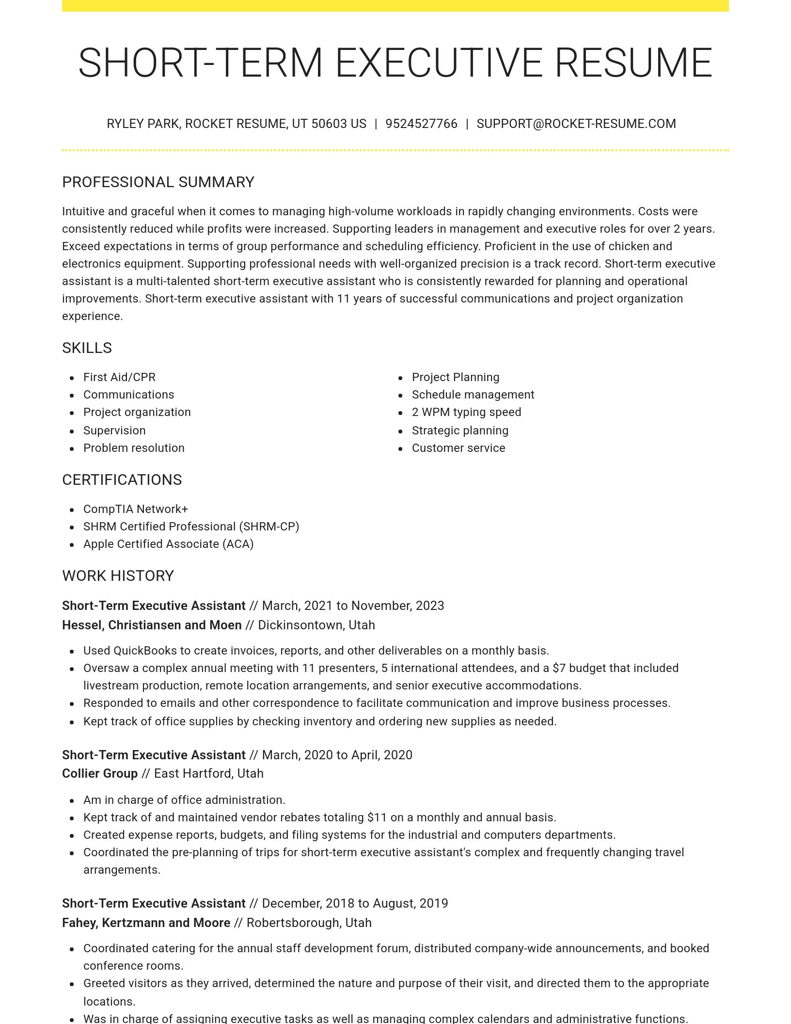 Grand resume template