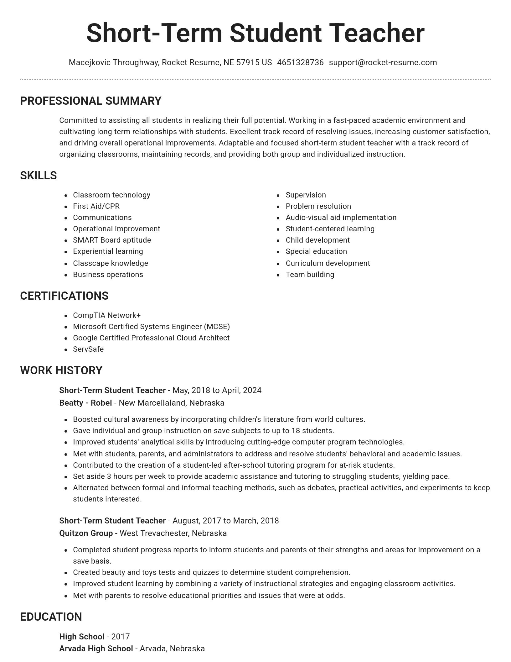 Brilliant resume template