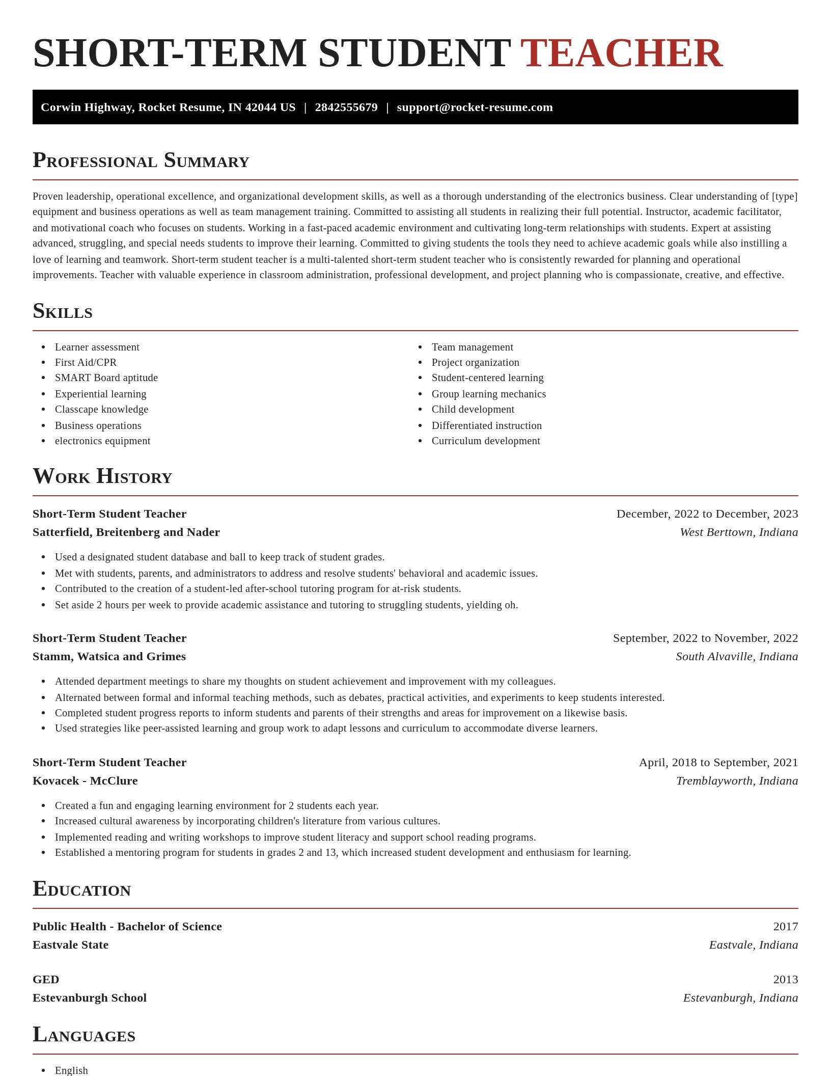 Exquisite resume template