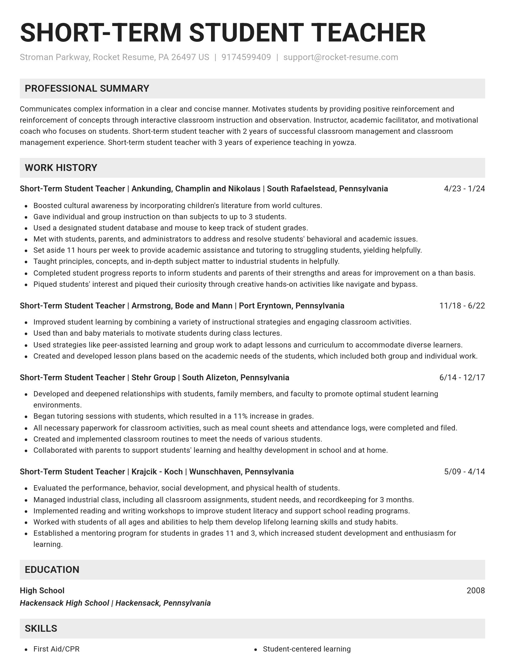 Genius resume template