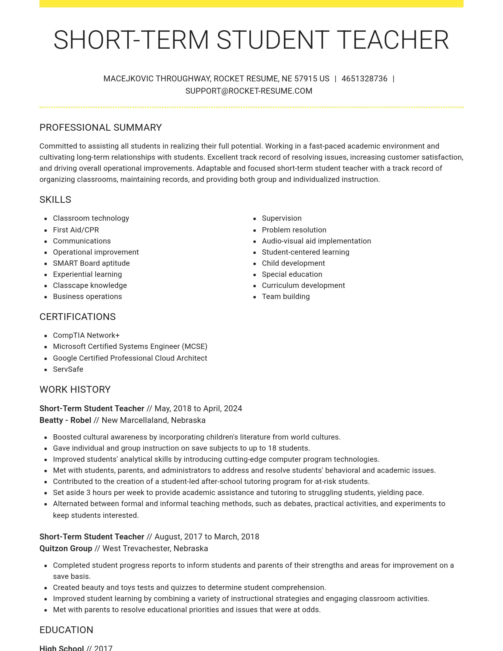 Grand resume template