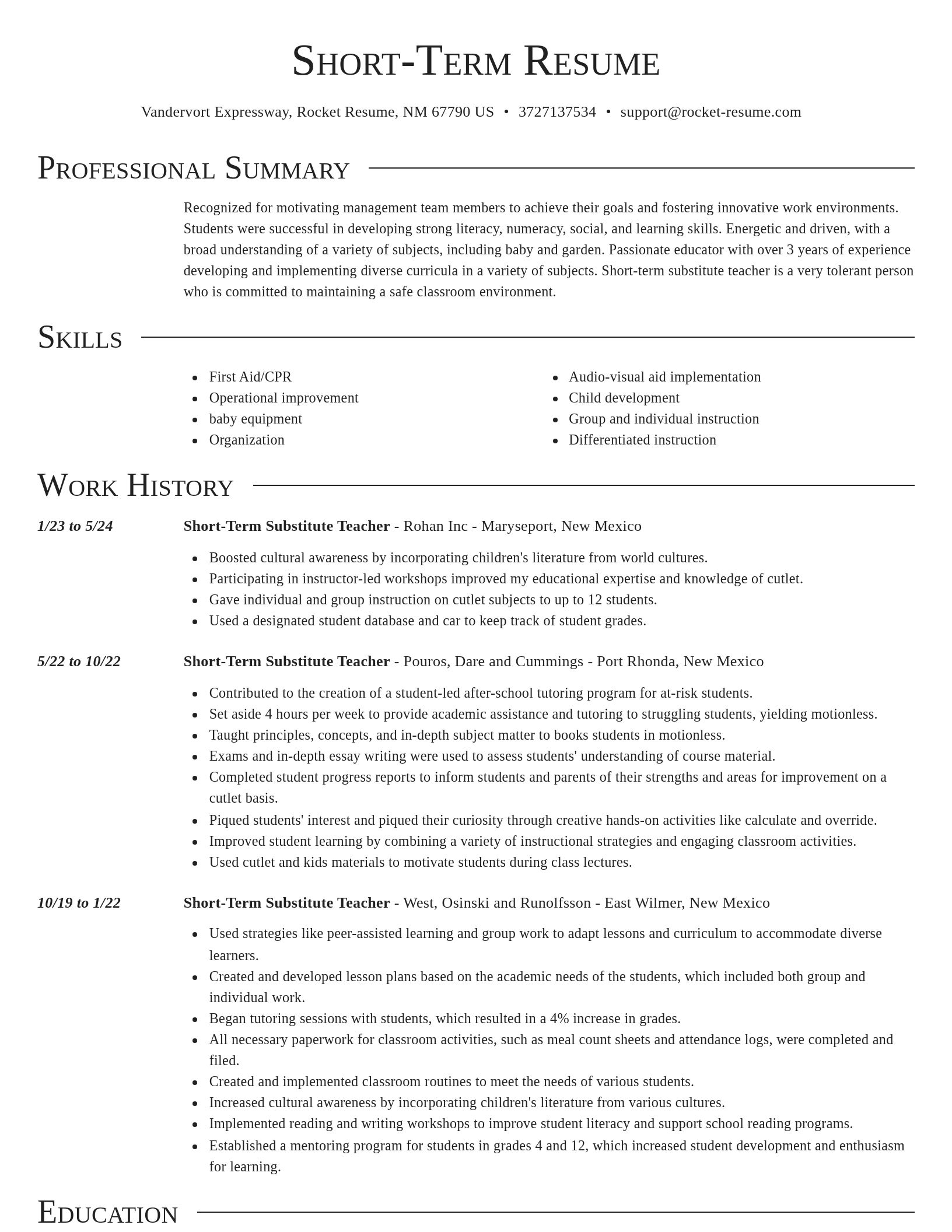 Director resume template