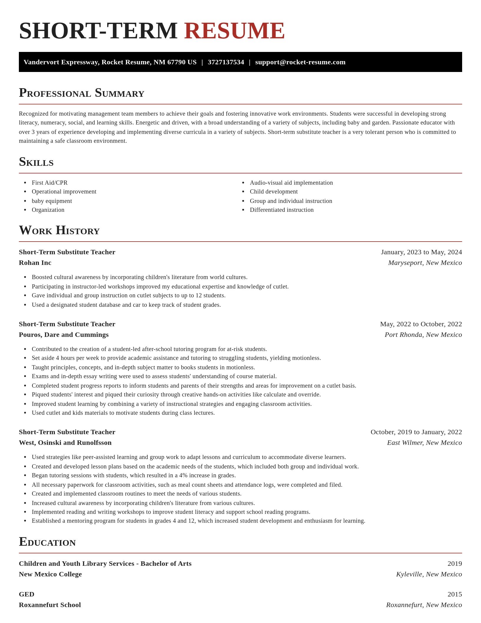 Exquisite resume template