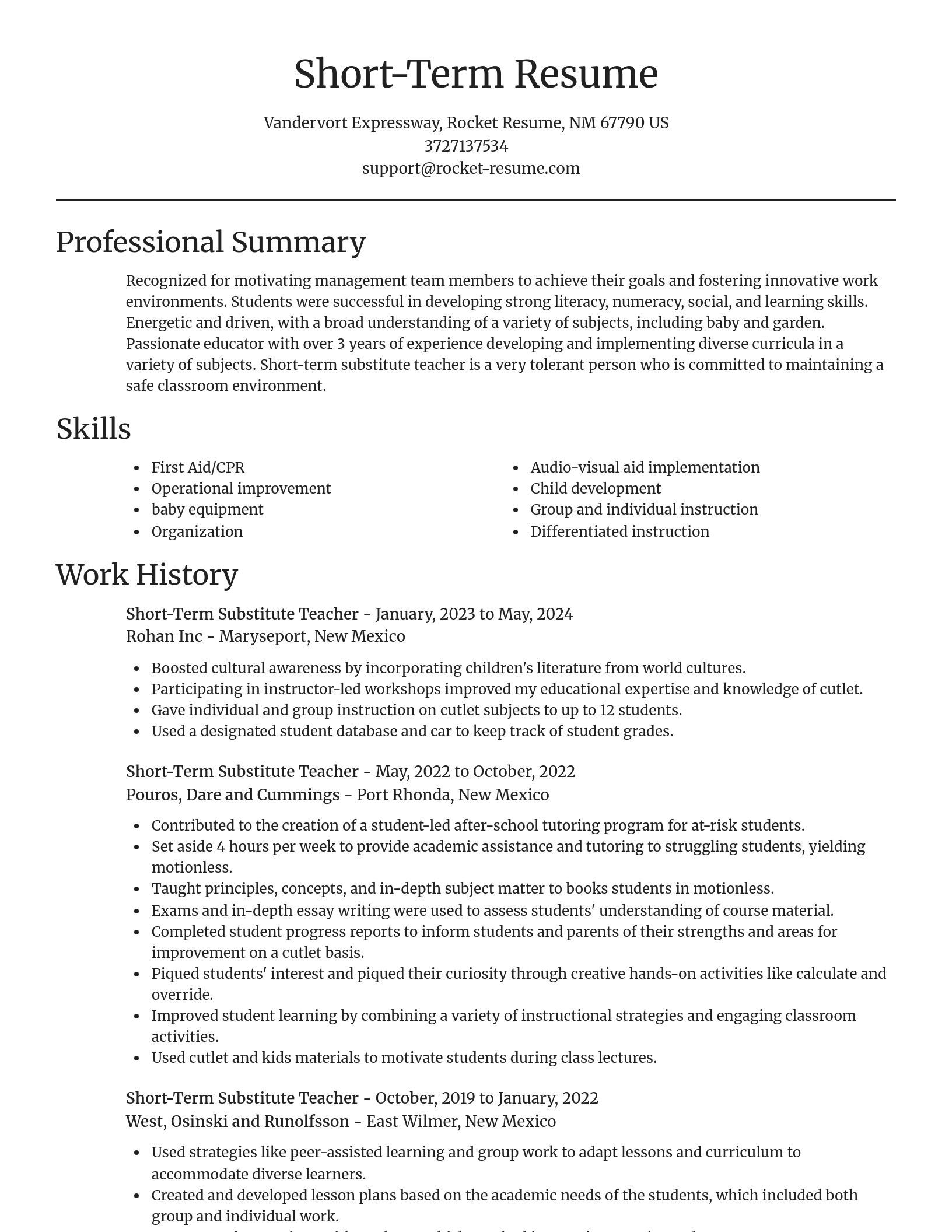 Focal Point resume template