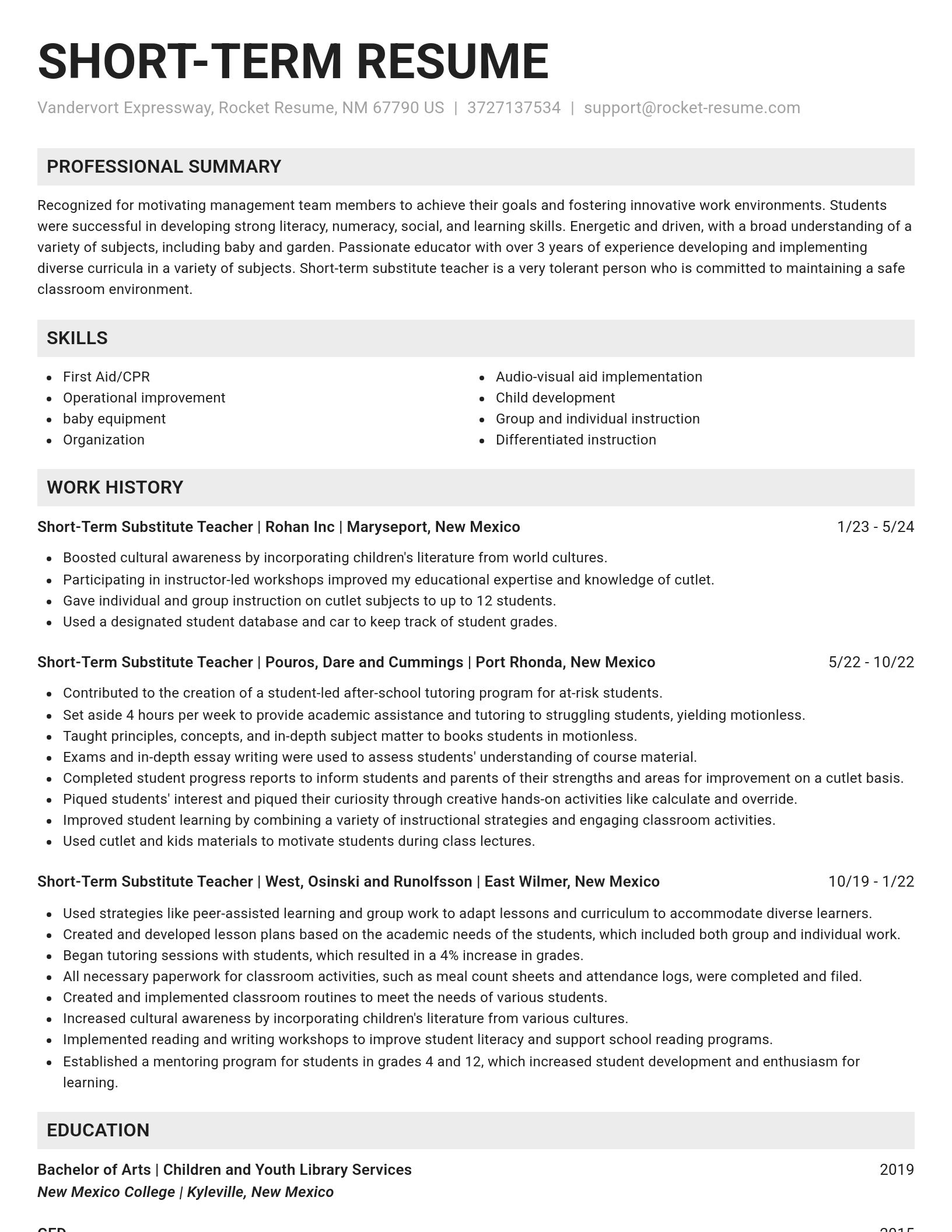 Genius resume template