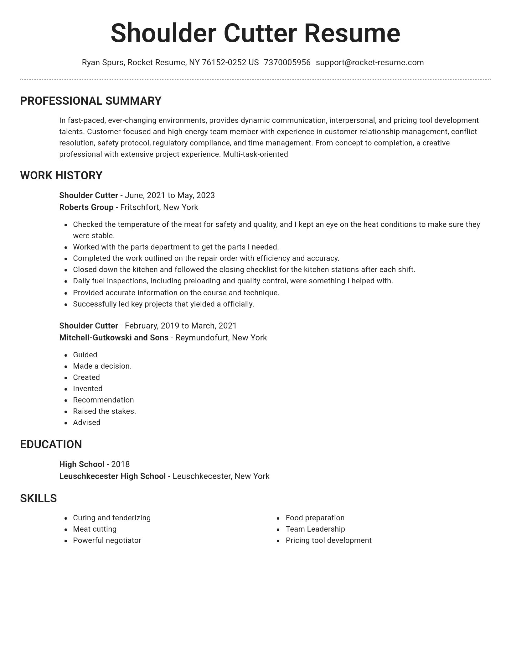 Brilliant resume template