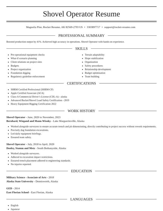 Elegant resume template