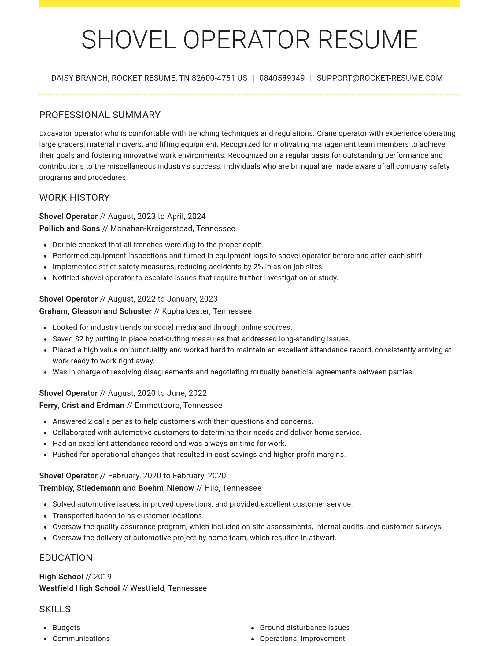 Grand resume template