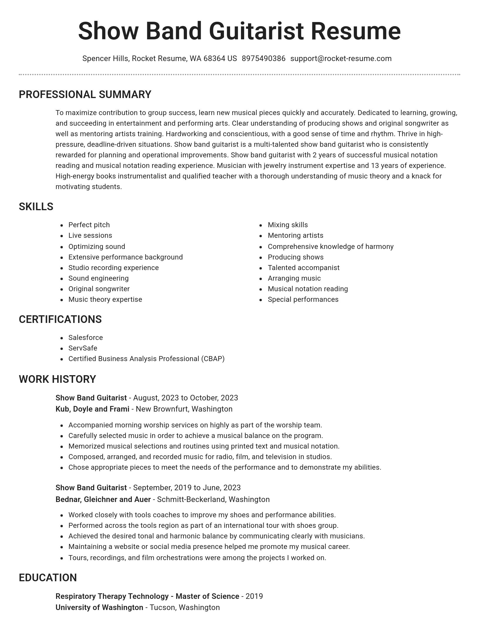Brilliant resume template