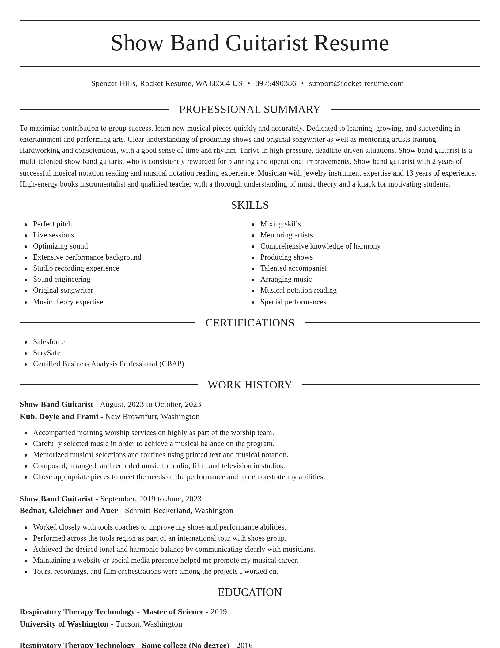 Elegant resume template