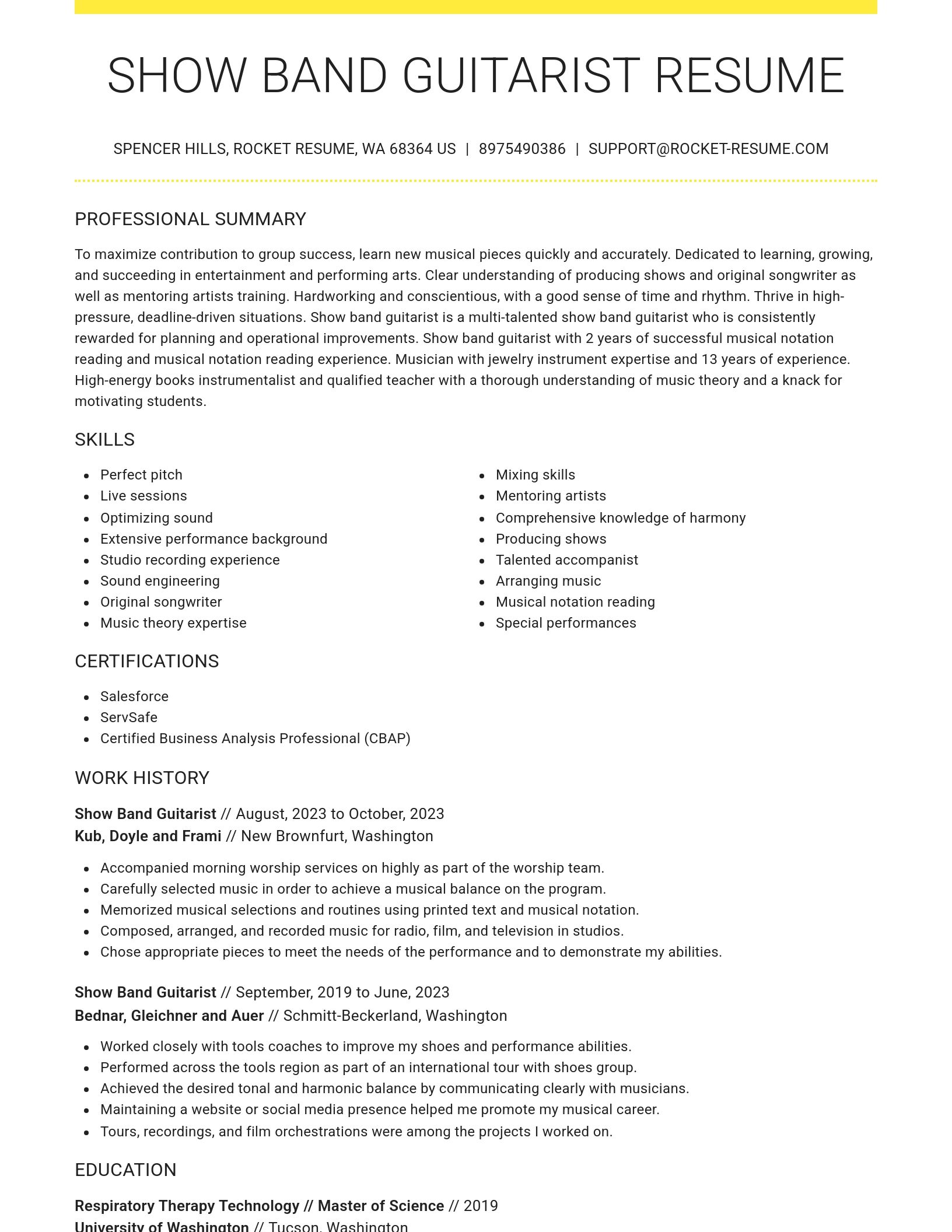 Grand resume template