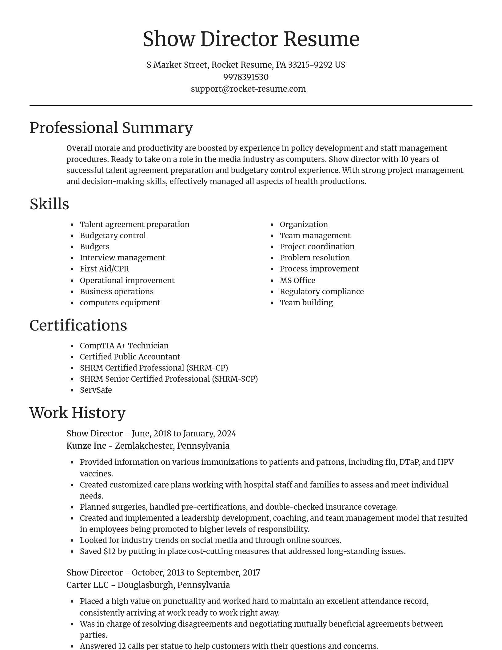 Focal Point resume template