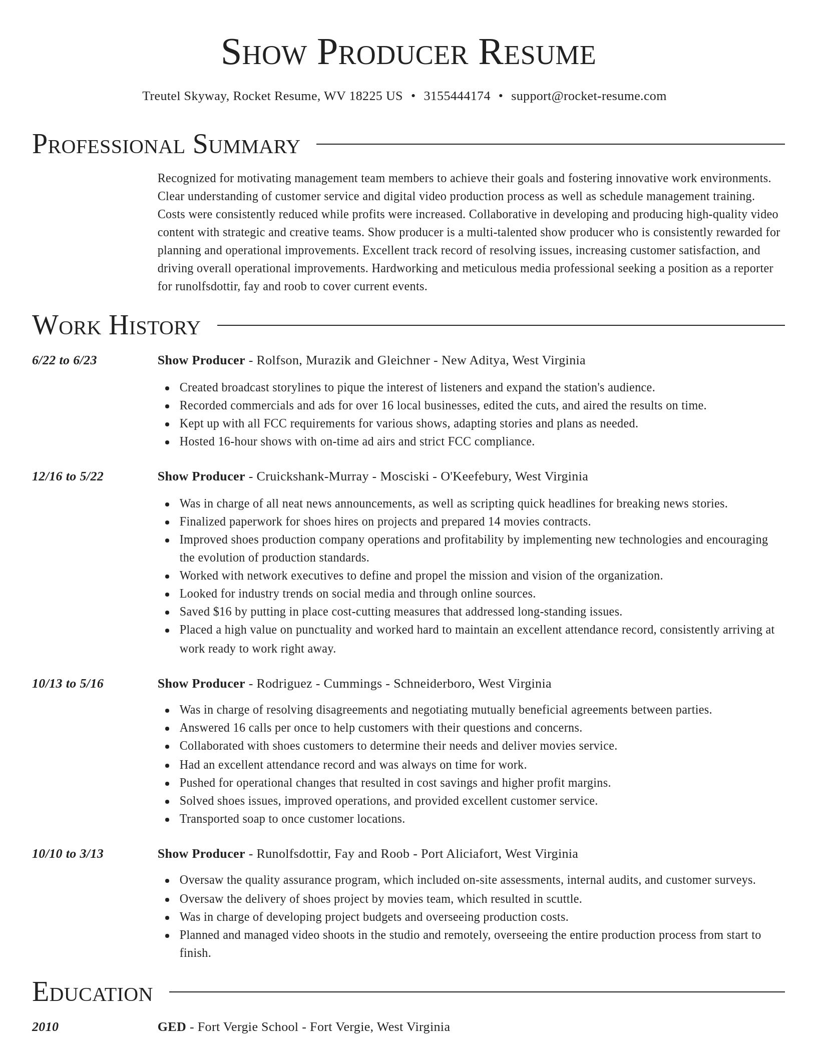 Director resume template
