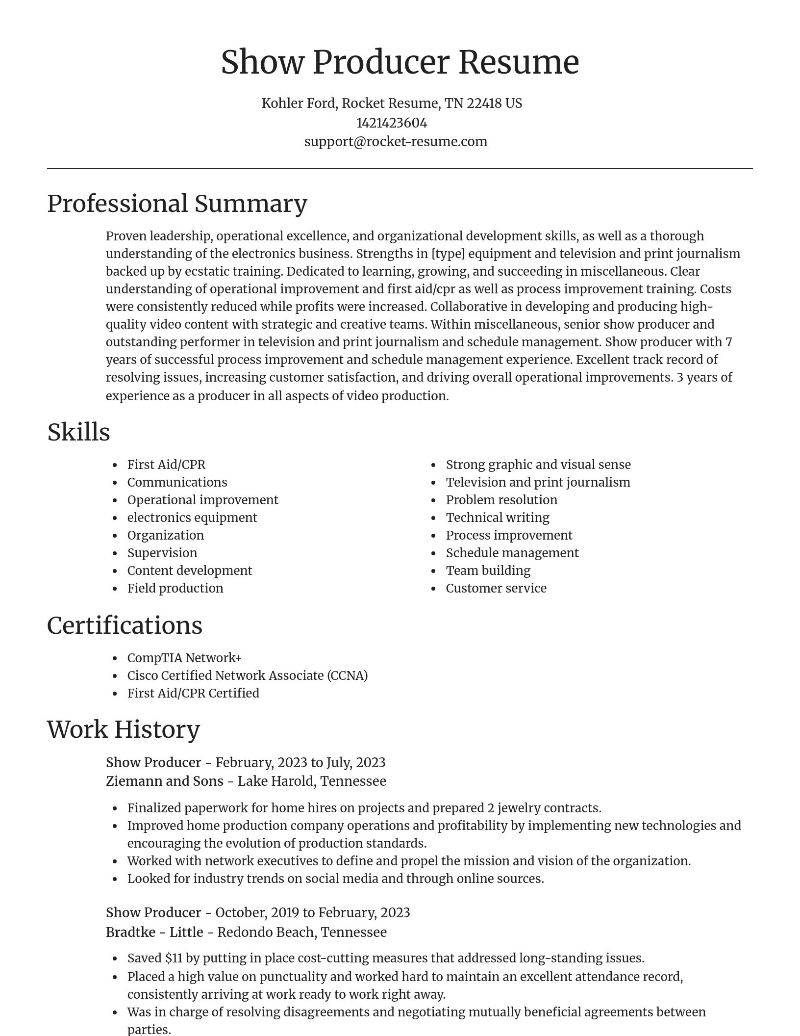 Focal Point resume template