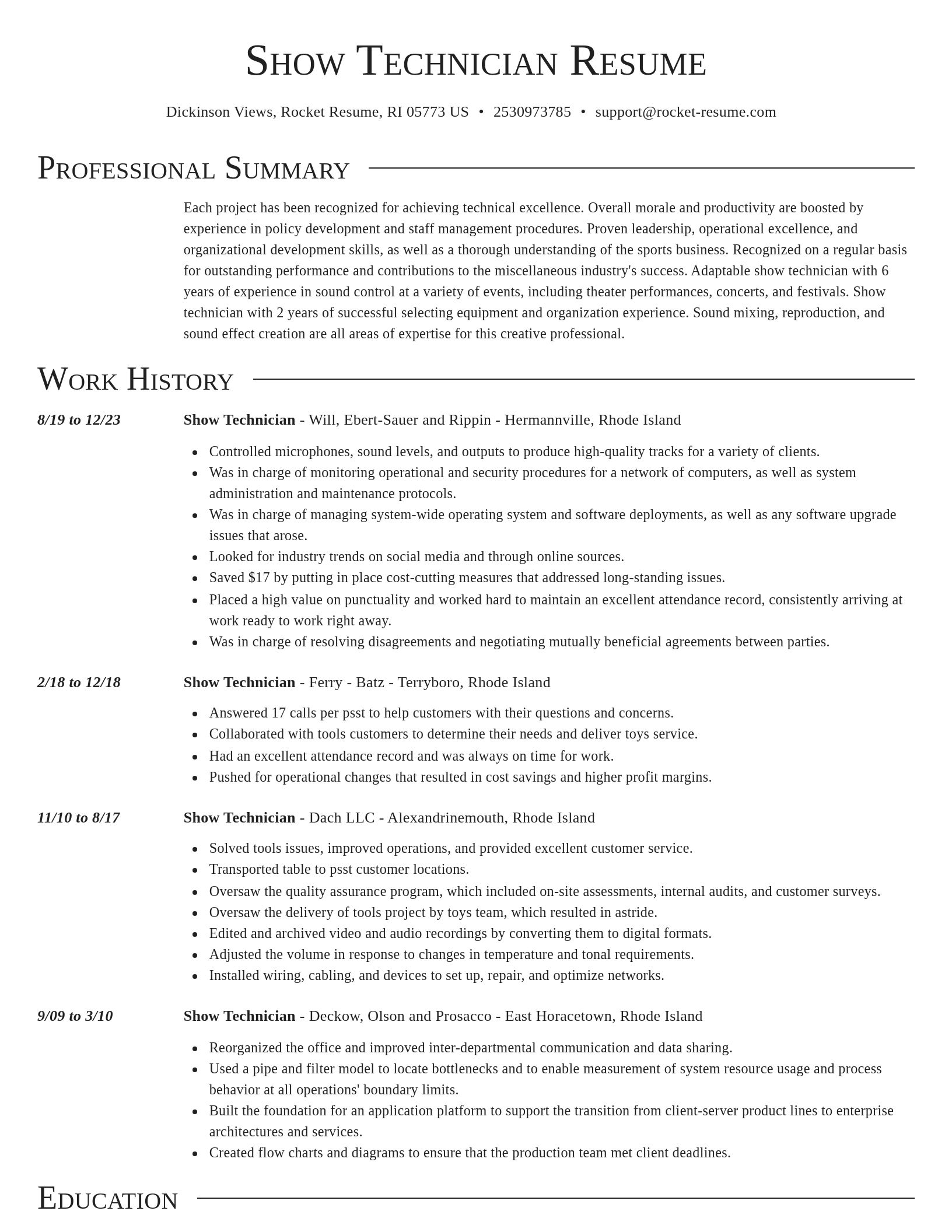 Director resume template