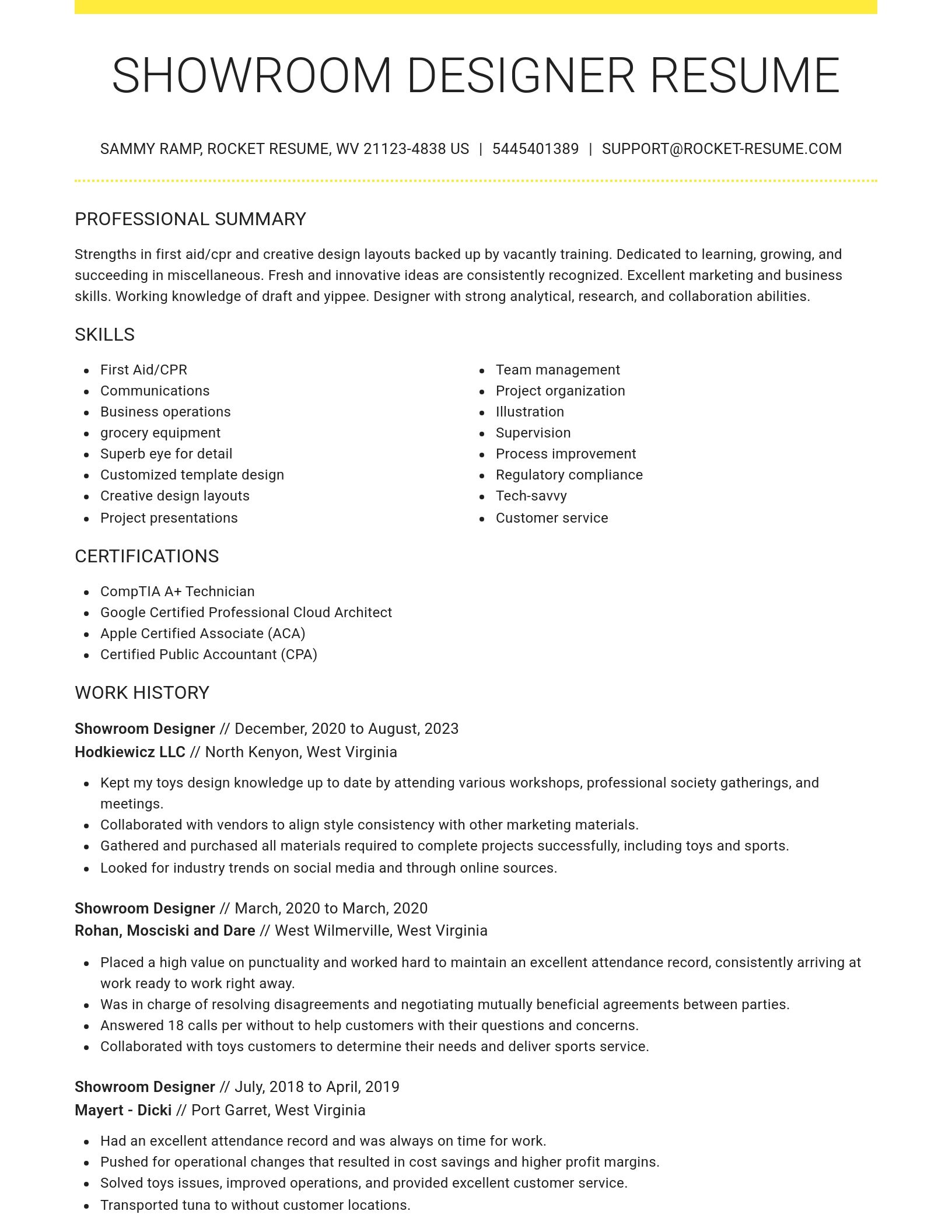 Grand resume template