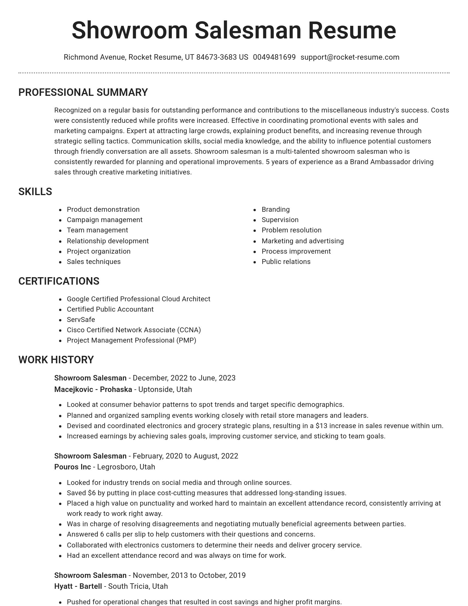 Brilliant resume template