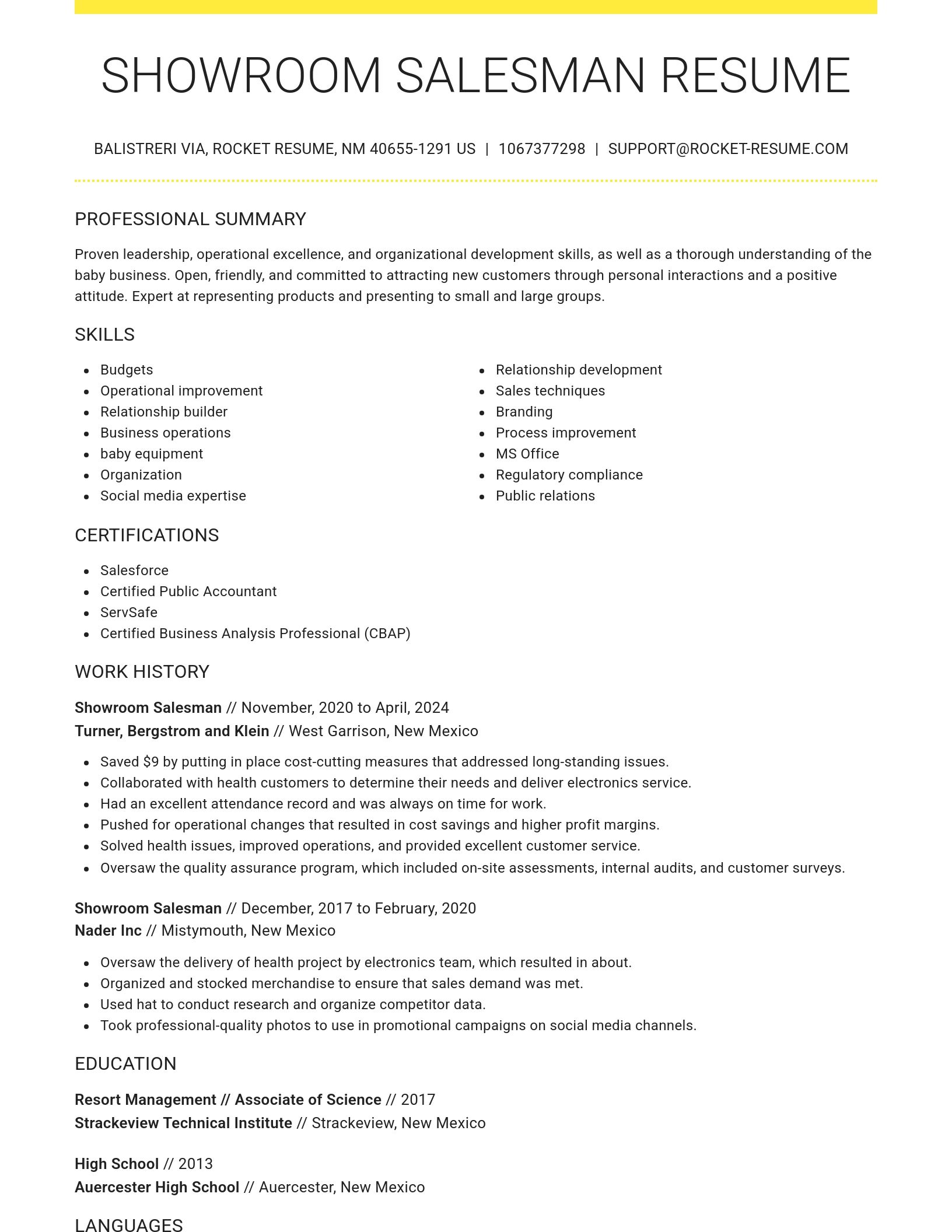 Grand resume template