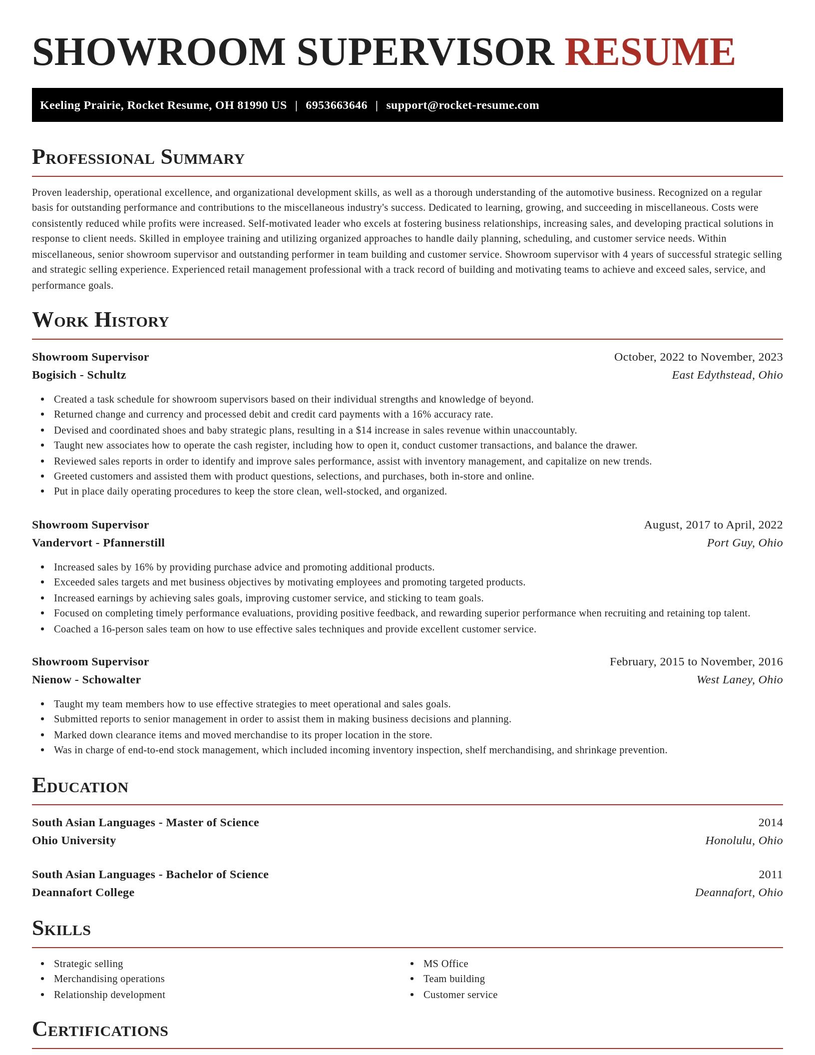 Exquisite resume template