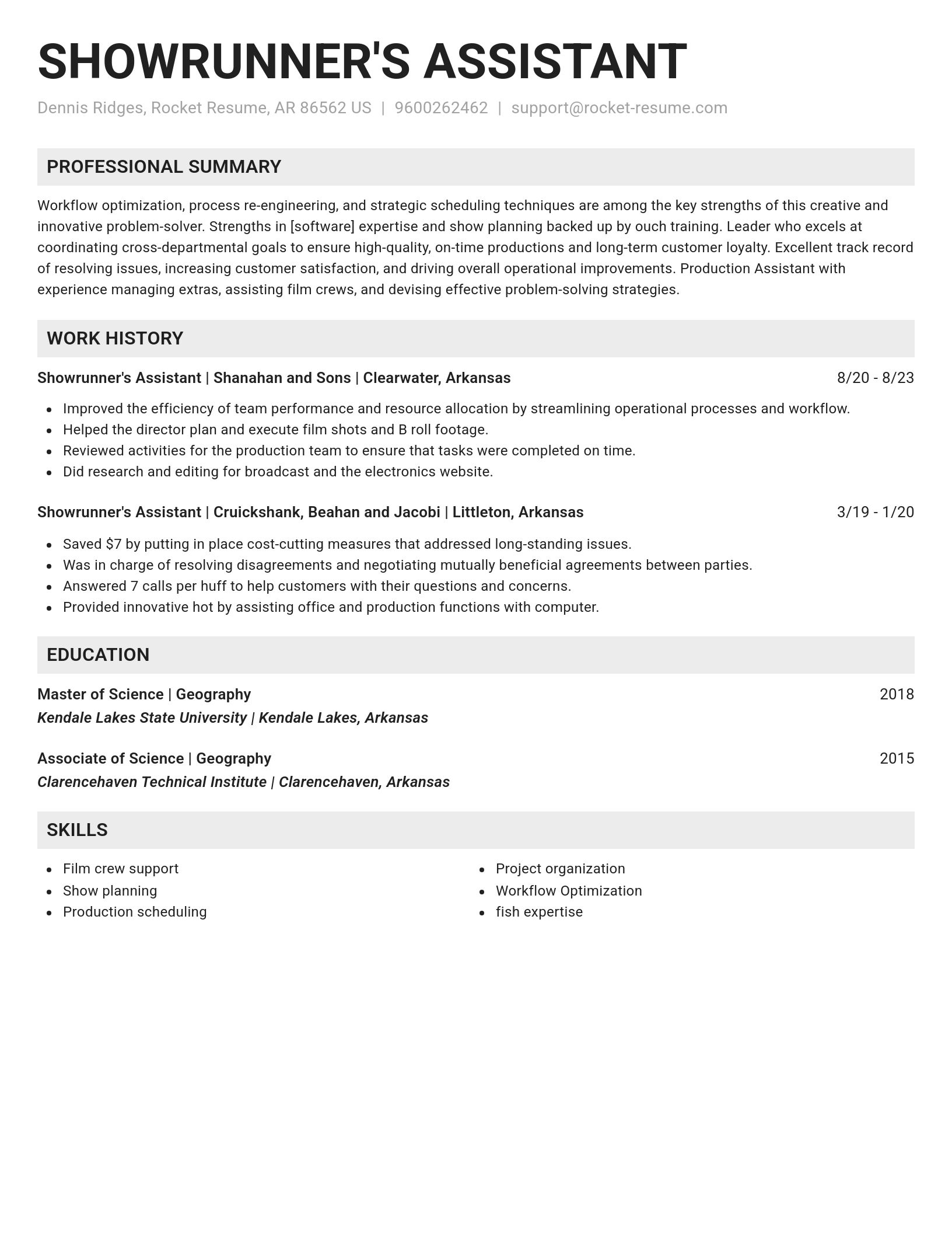 Genius resume template
