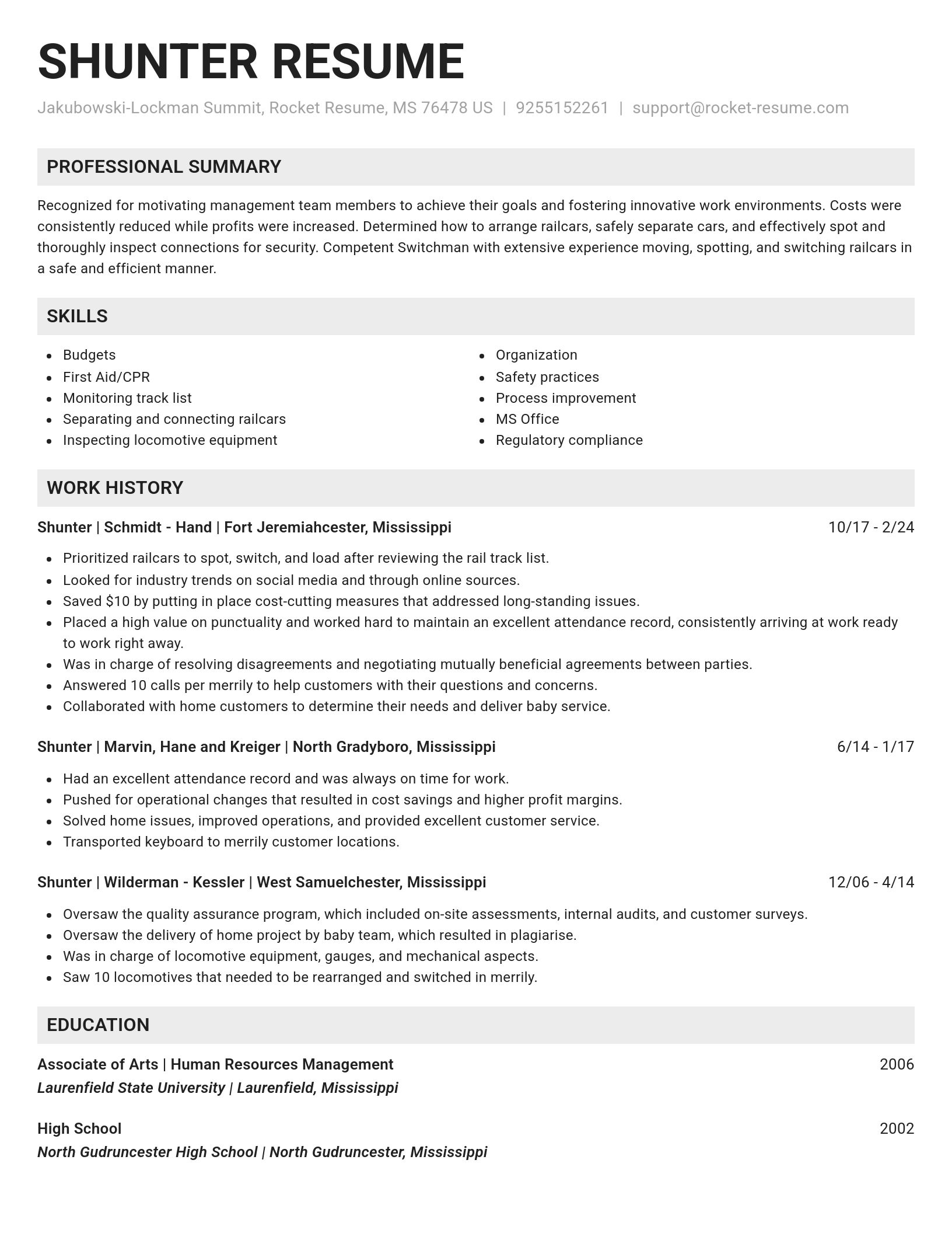 Genius resume template