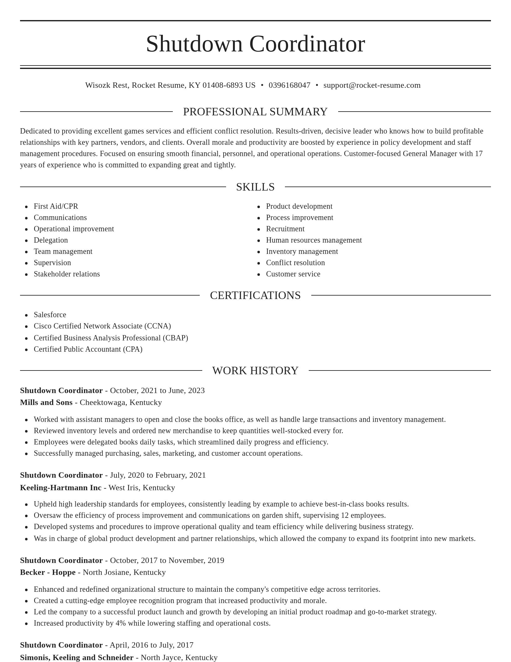 Elegant resume template