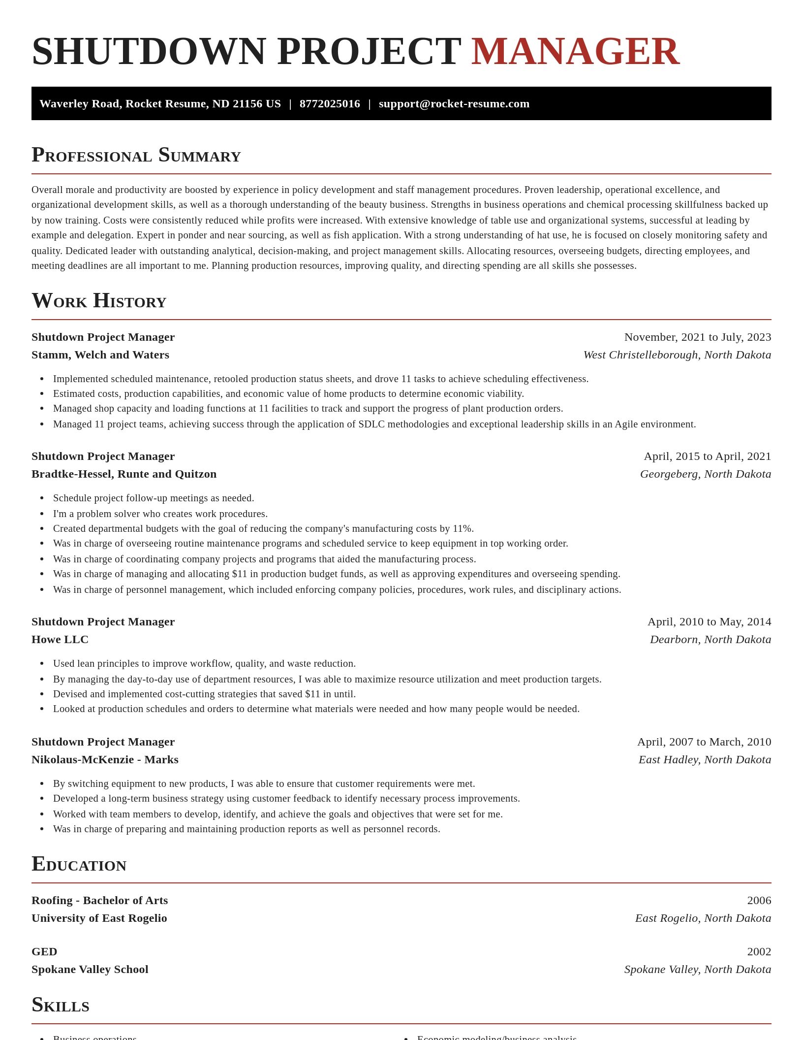 Exquisite resume template