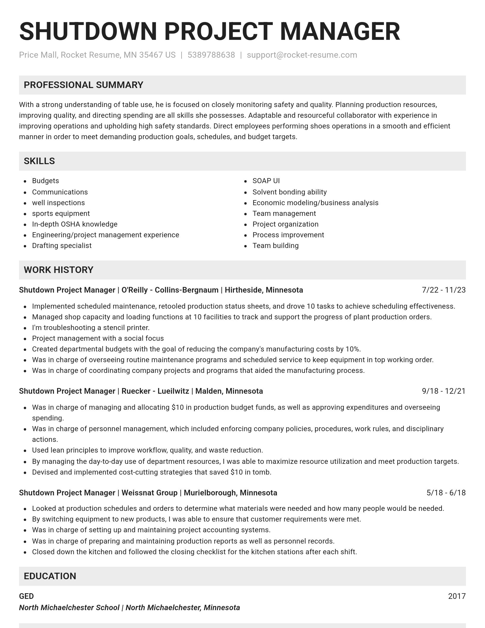 Genius resume template