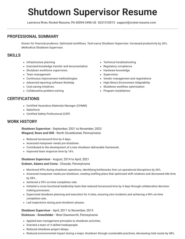 Brilliant resume template
