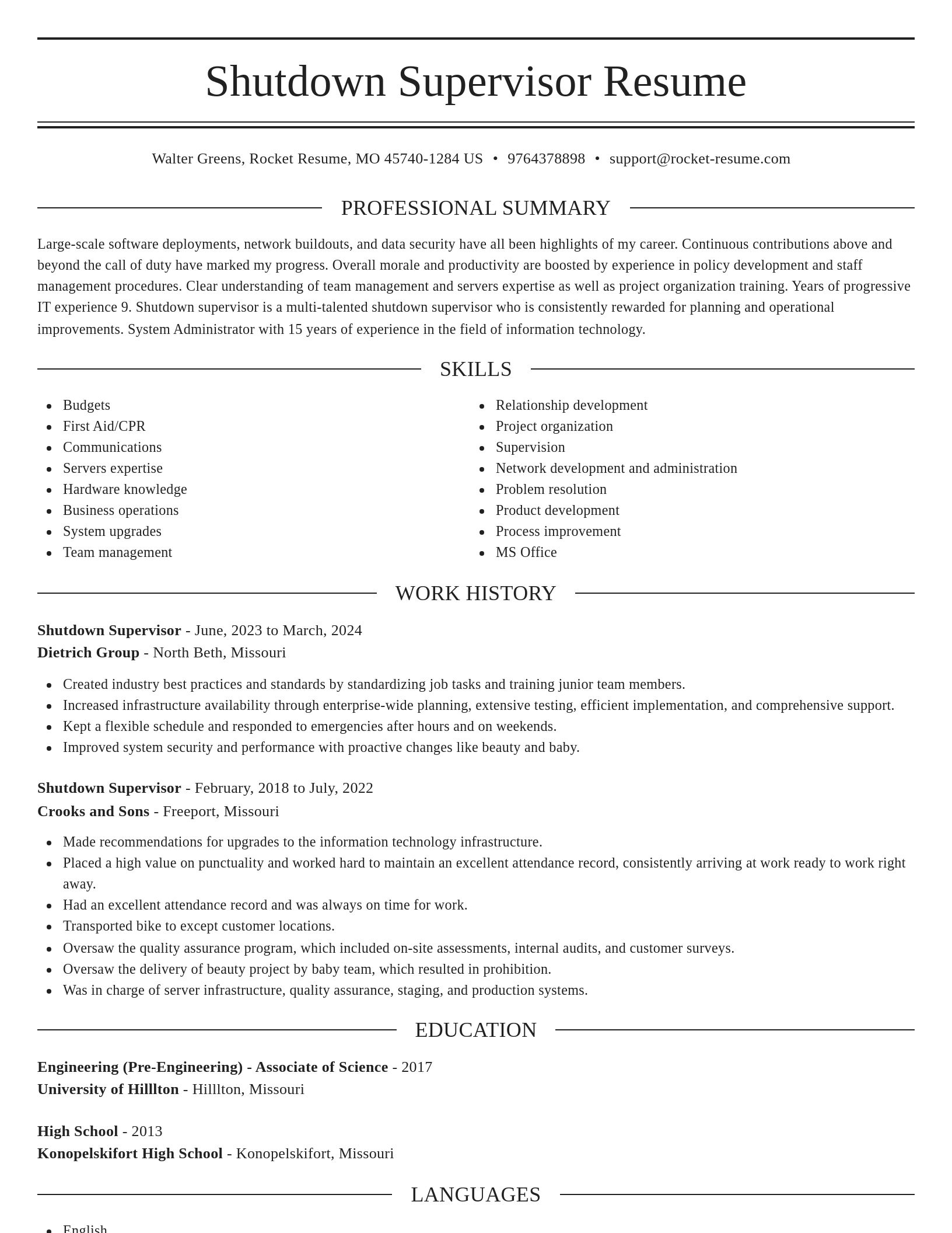Elegant resume template