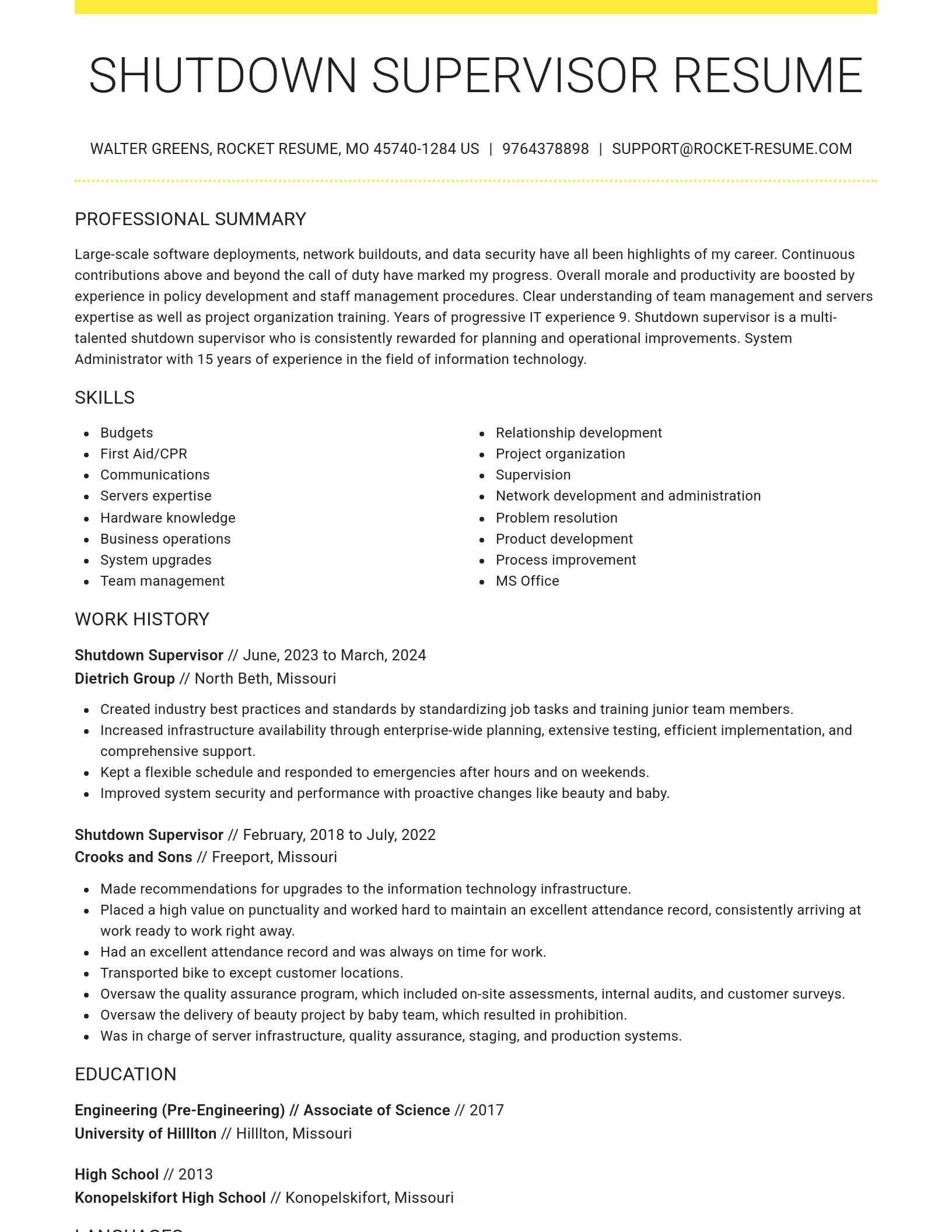 Grand resume template