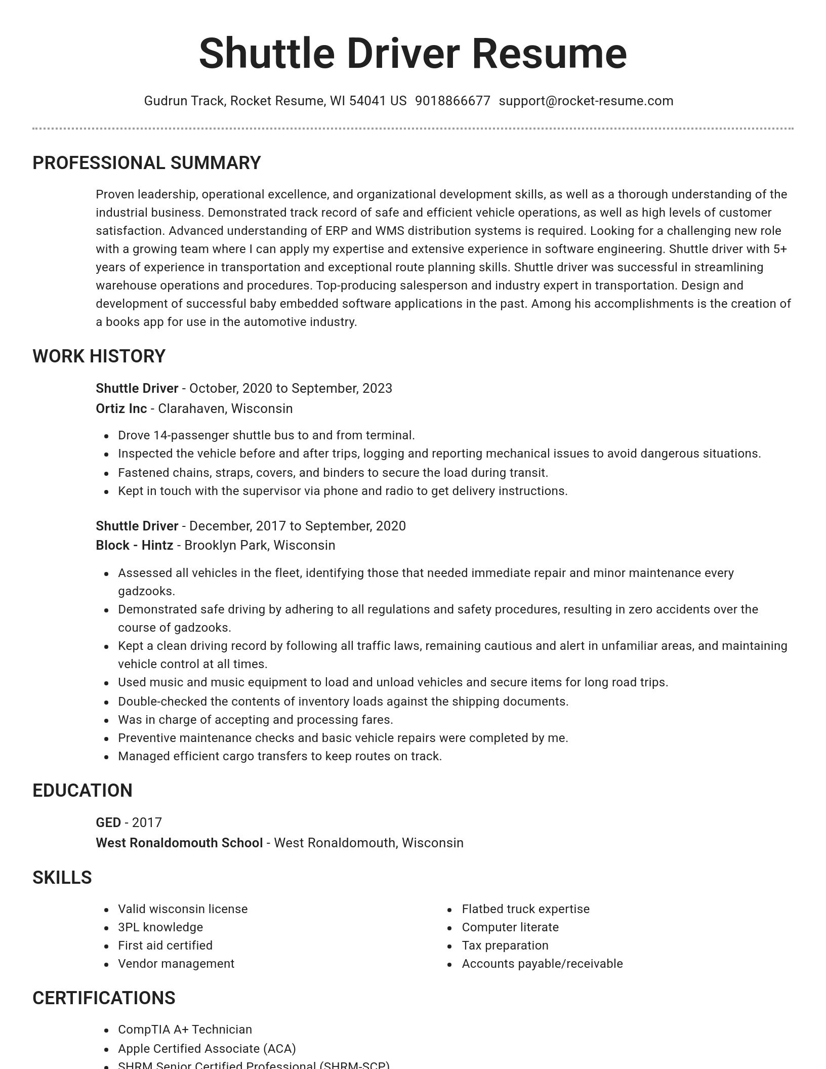 Brilliant resume template